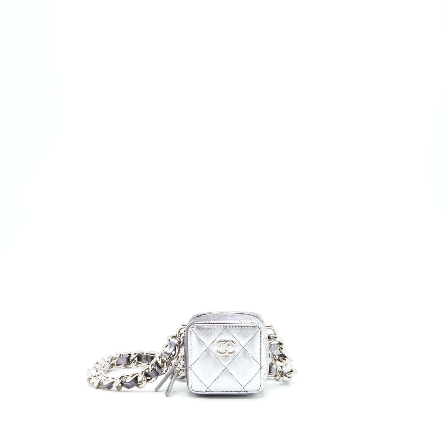 Chanel Vanity Giant SHW Silver Mini Bag