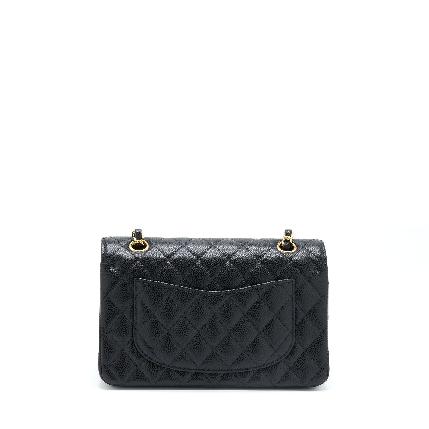 Chanel Classic Double Flap Caviar GHW Microchip Black Small Shoulder Bag Microchip 3