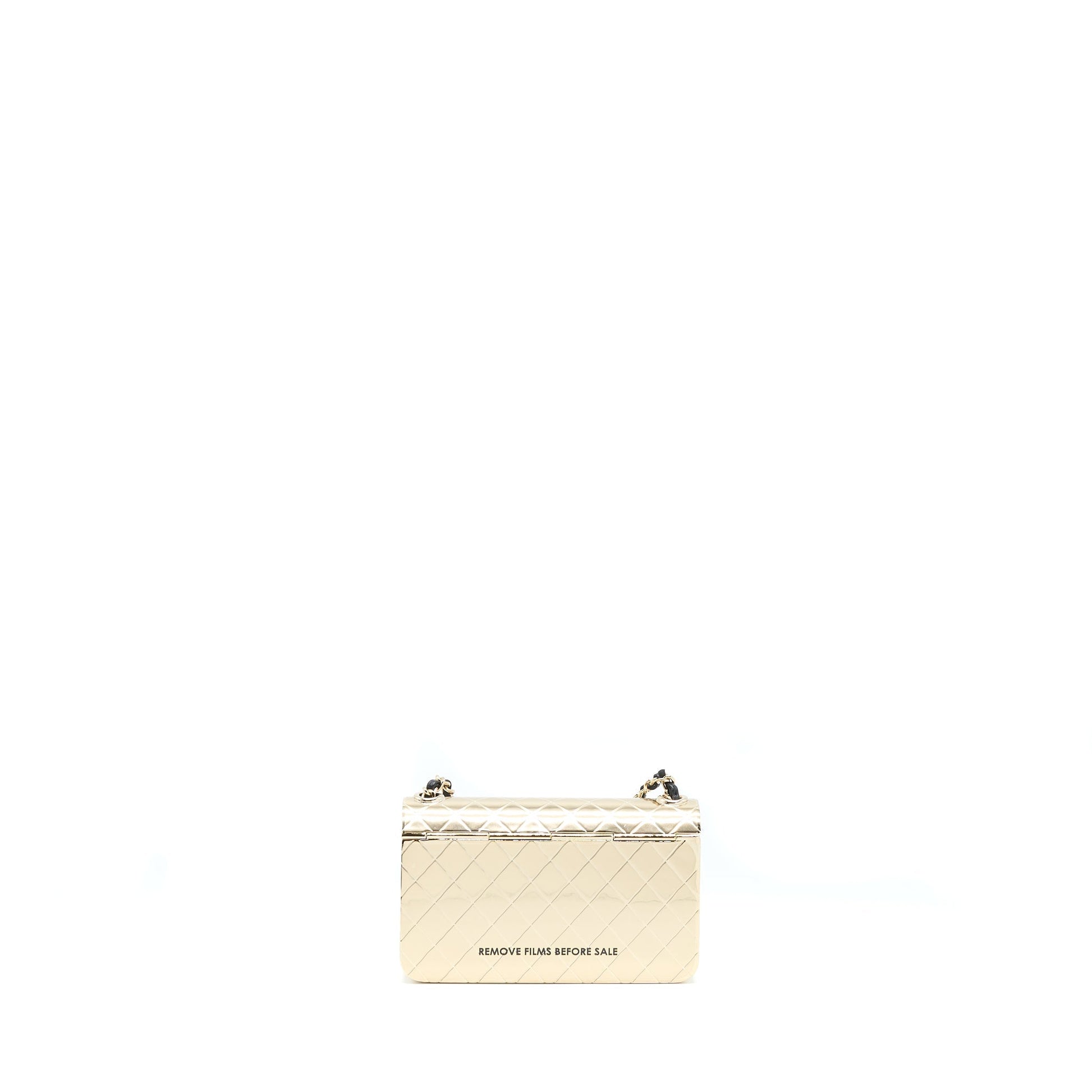 Chanel Evening Tone Hammered Gold Mini Bag