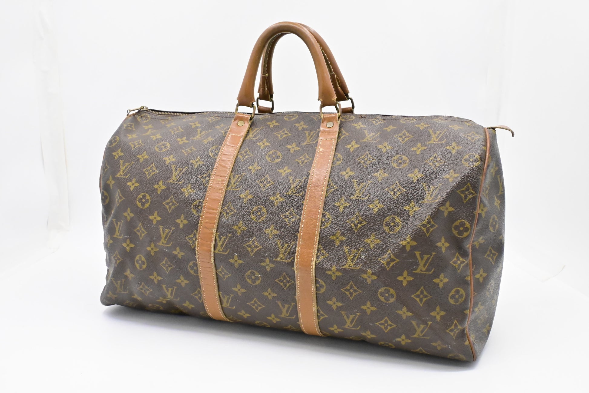 Louis Vuitton French Company Keepall 50 Monogram Canvas Travel Bag
