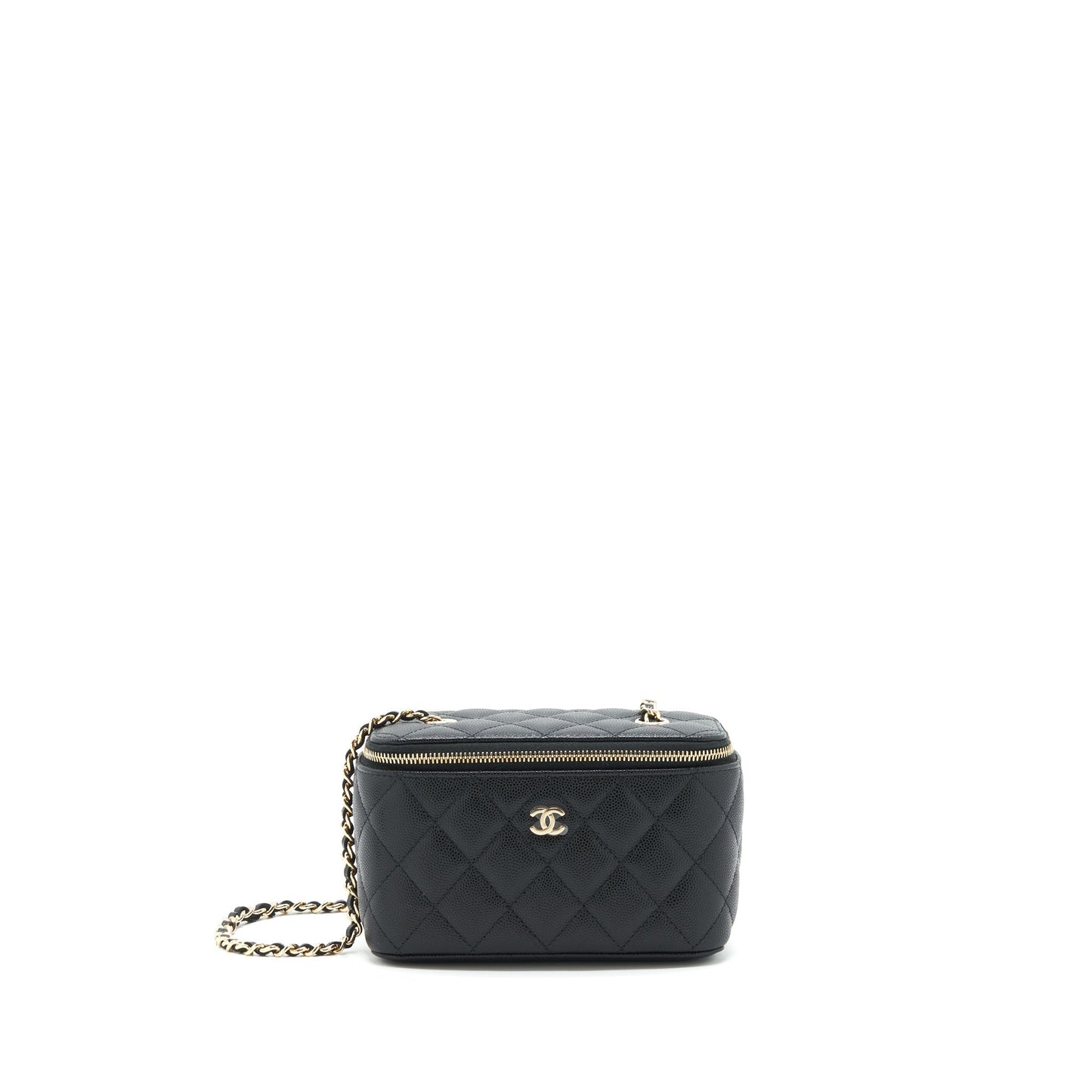 Chanel Caviar Long Vanity Caviar LGHW Black Handbag Black Lghw