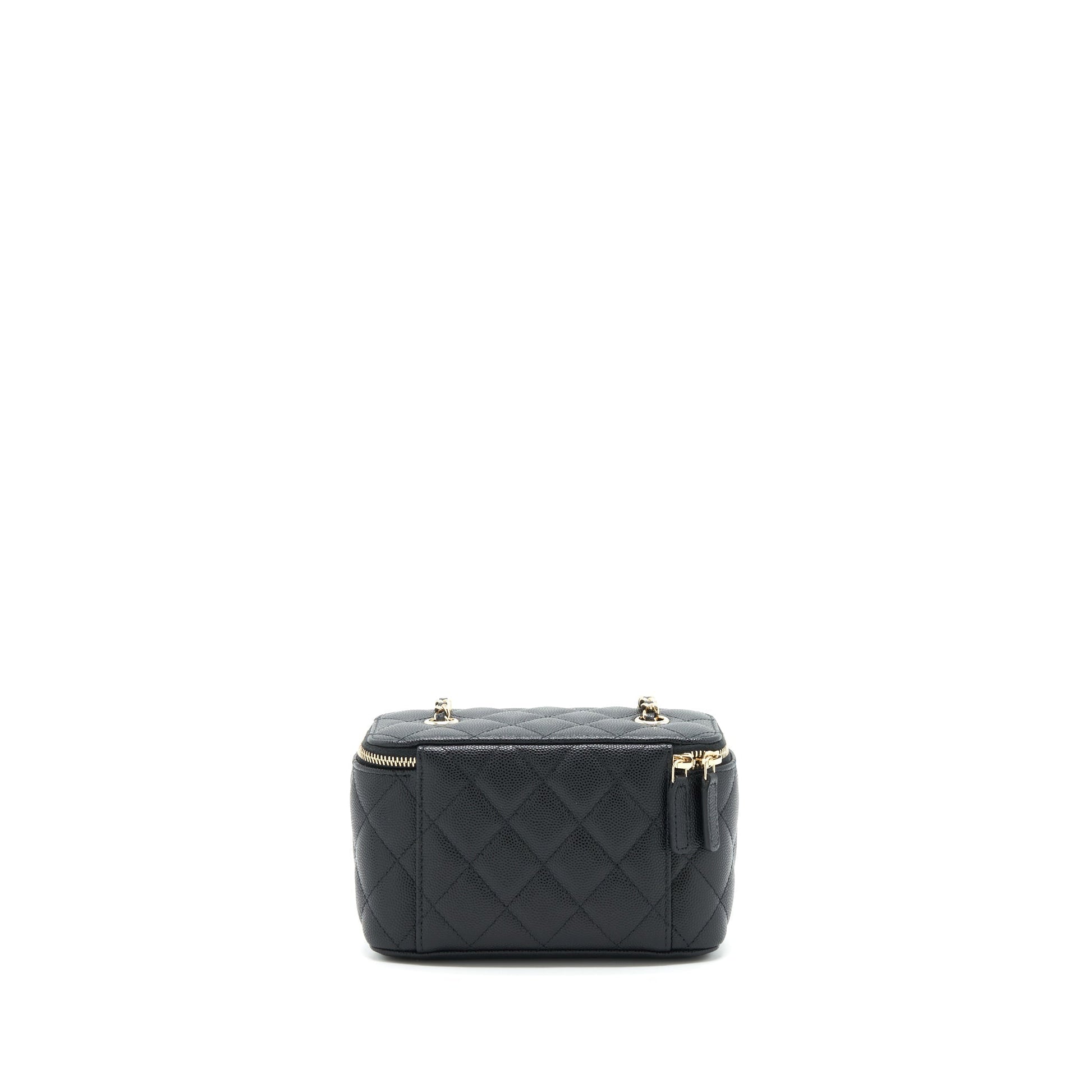 Chanel Caviar Long Vanity Caviar LGHW Black Handbag Black Lghw
