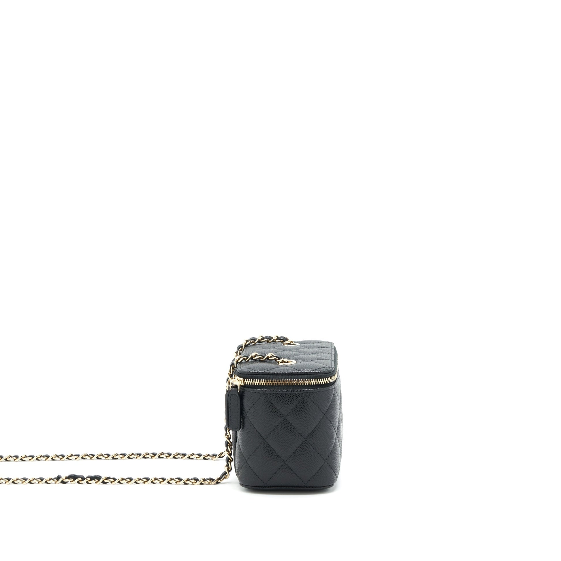 Chanel Caviar Long Vanity Caviar LGHW Black Handbag Black Lghw