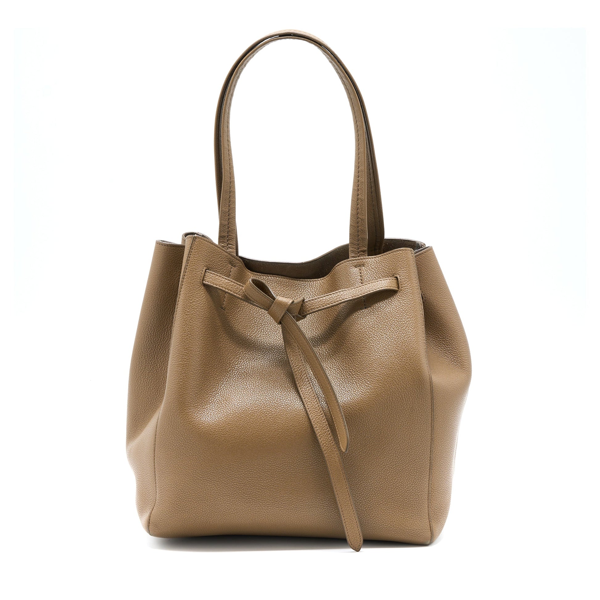 Celine Cabas Phantom Calfskin Taupe Handbag Small Travel Bag