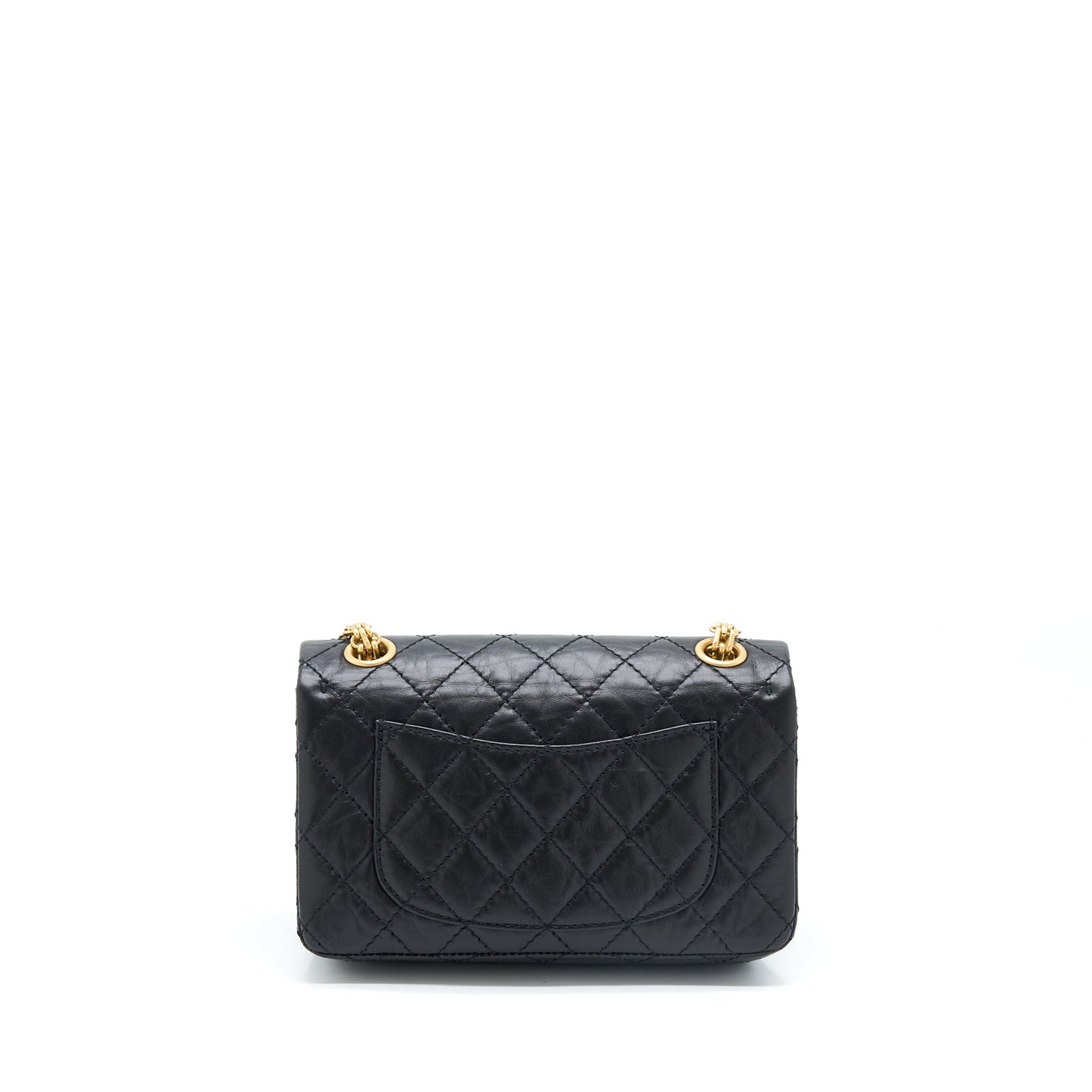 Chanel 2.55 Reissue Flap Aged Calfskin GHW Black Shoulder Bag