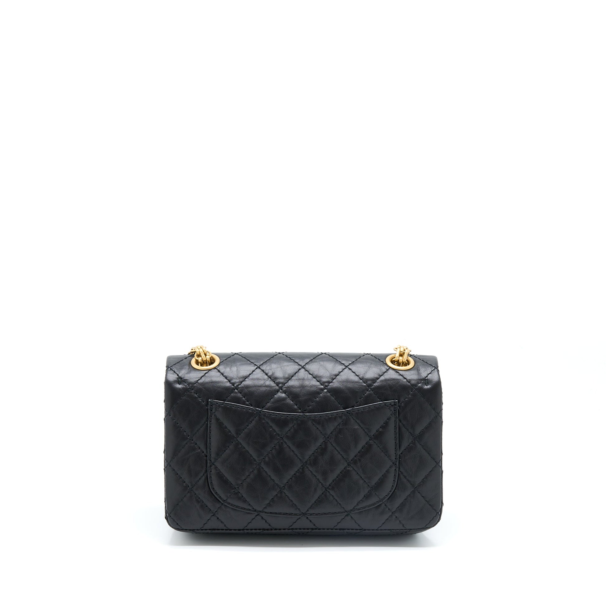 Chanel 2.55 Reissue Flap Aged Calfskin GHW Black Shoulder Bag