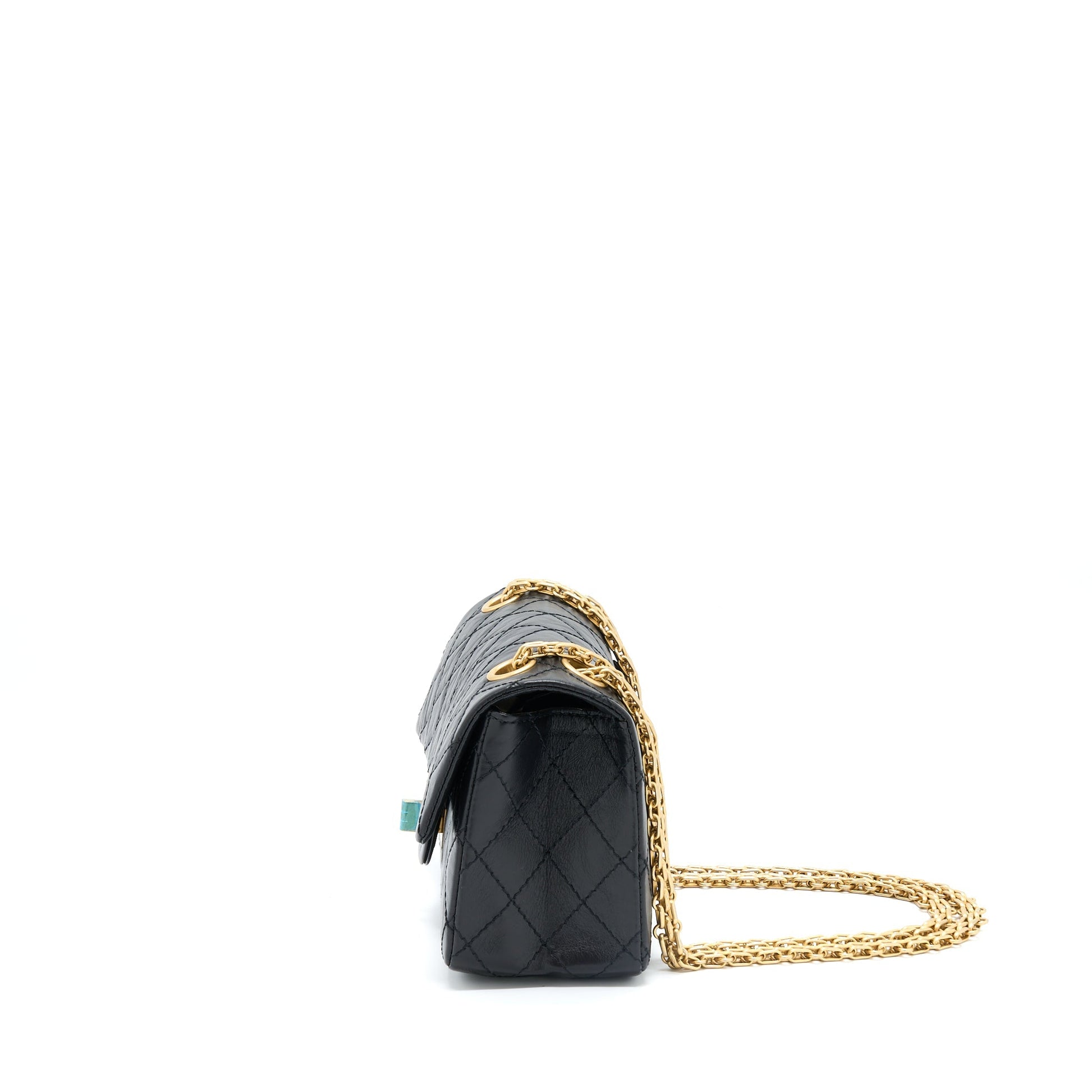 Chanel 2.55 Reissue Flap Aged Calfskin GHW Black Shoulder Bag