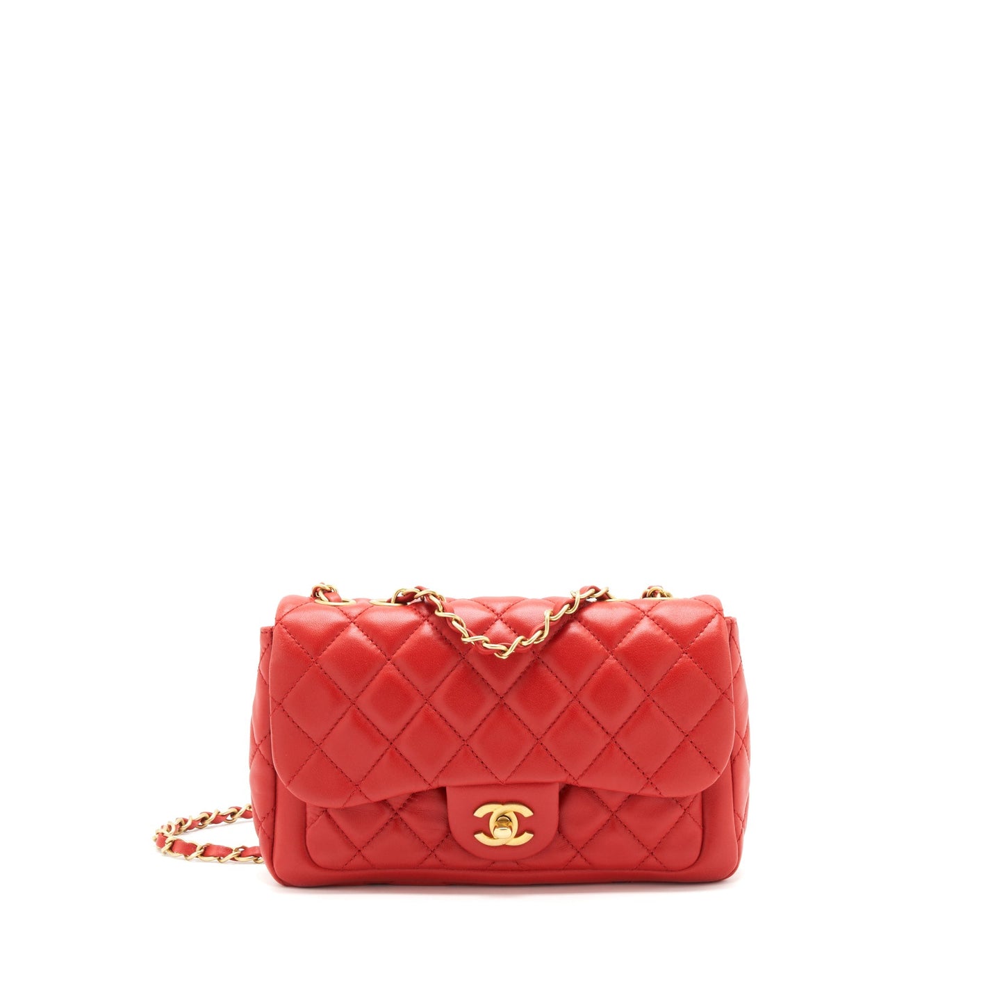 Chanel Now ever Cruise Seasonal Lambskin GHW Red Handbag