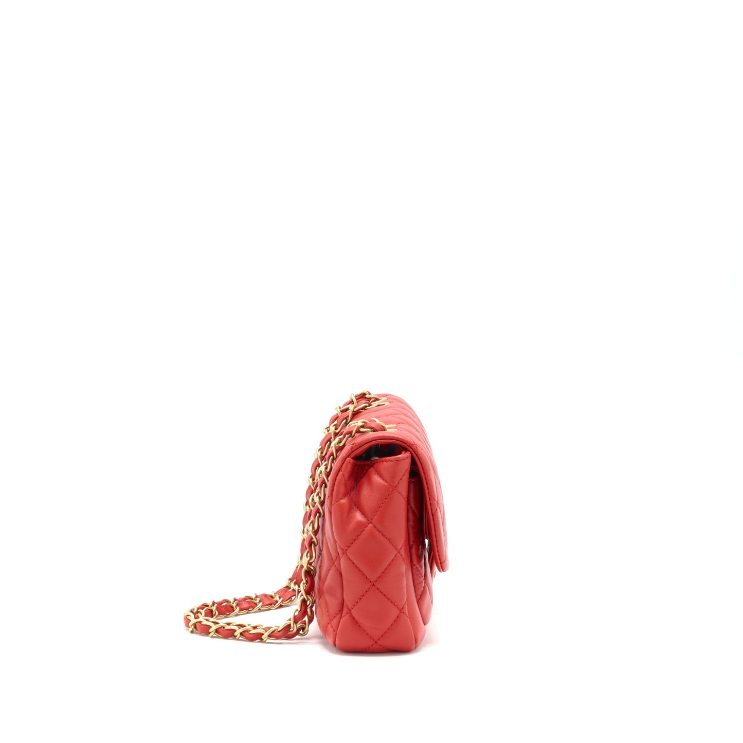 Chanel Now ever Cruise Seasonal Lambskin GHW Red Handbag