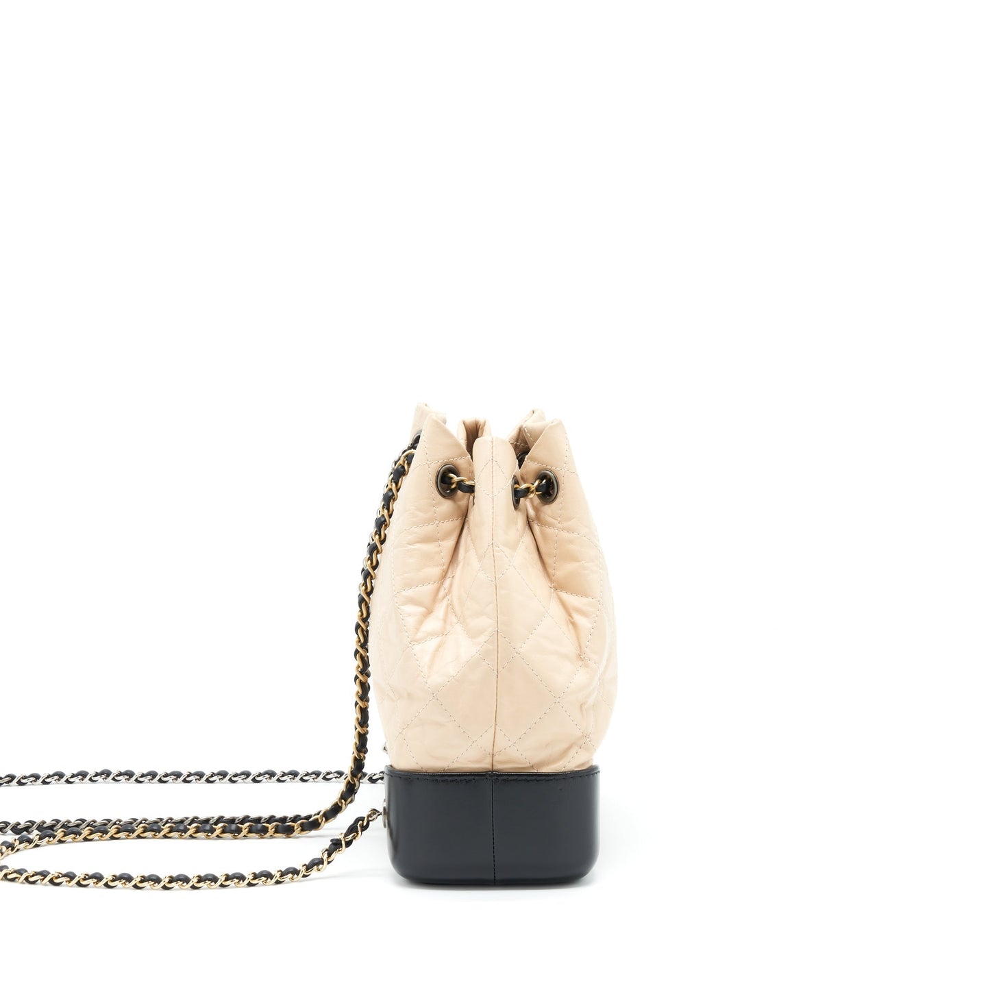 Chanel Gabrielle Backpack Multi Colour Hardware Black Beige Small