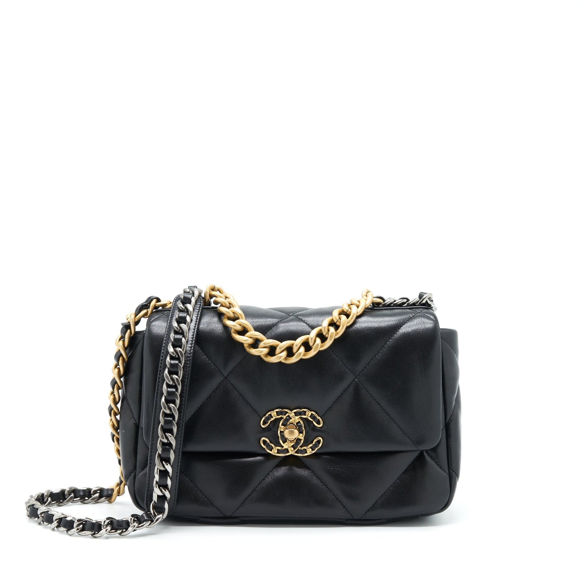 Chanel 19 Black Small Handbag Black 2