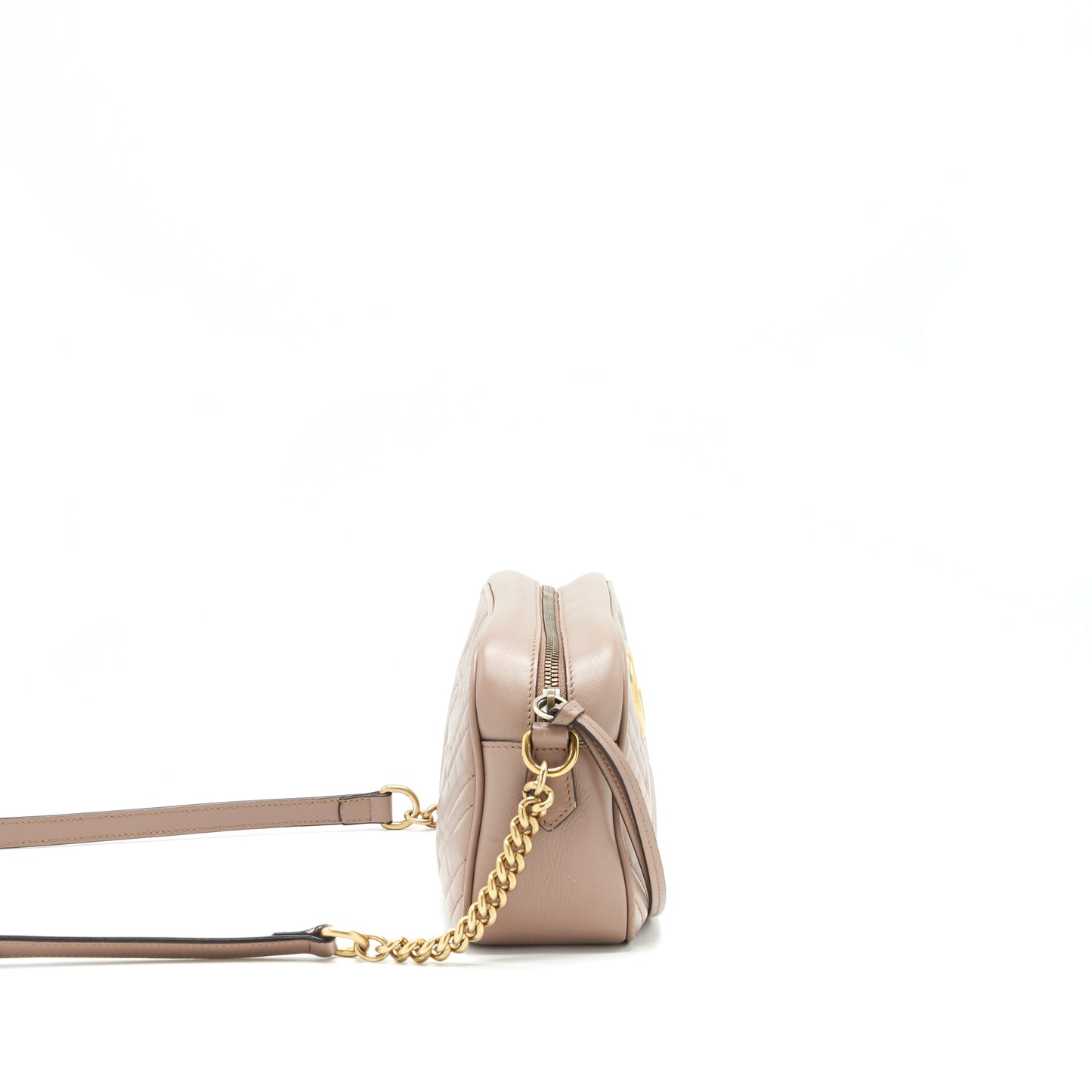 Gucci Marmont Camera Bag Matelasse Beige Travel Bag