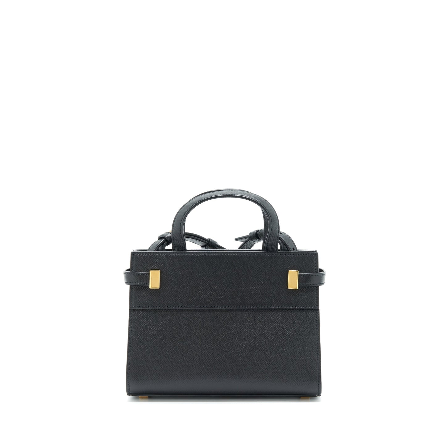 YSL Saint Laurent Manhattan Nano Shopping Purse Calfskin Travel Bag Black