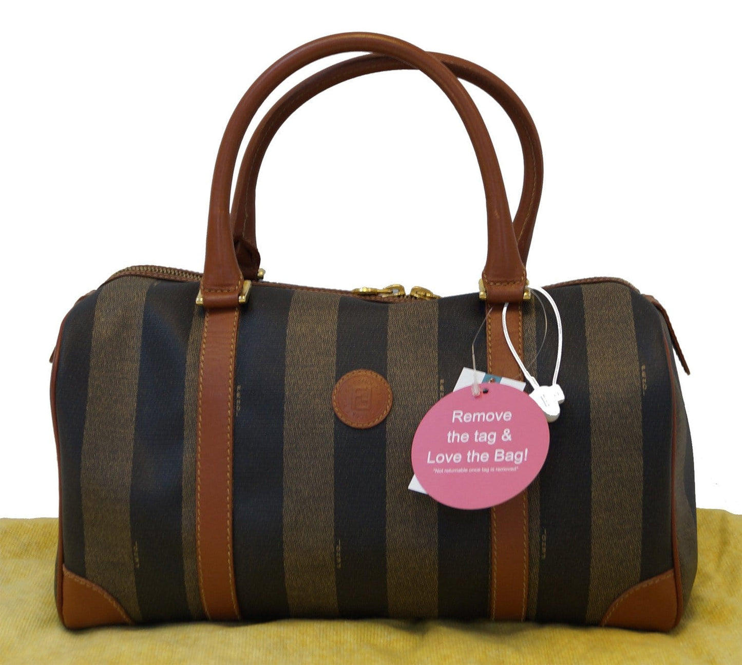 Fendi Bag Satchel Handbag Leather Brown Satchel Bag