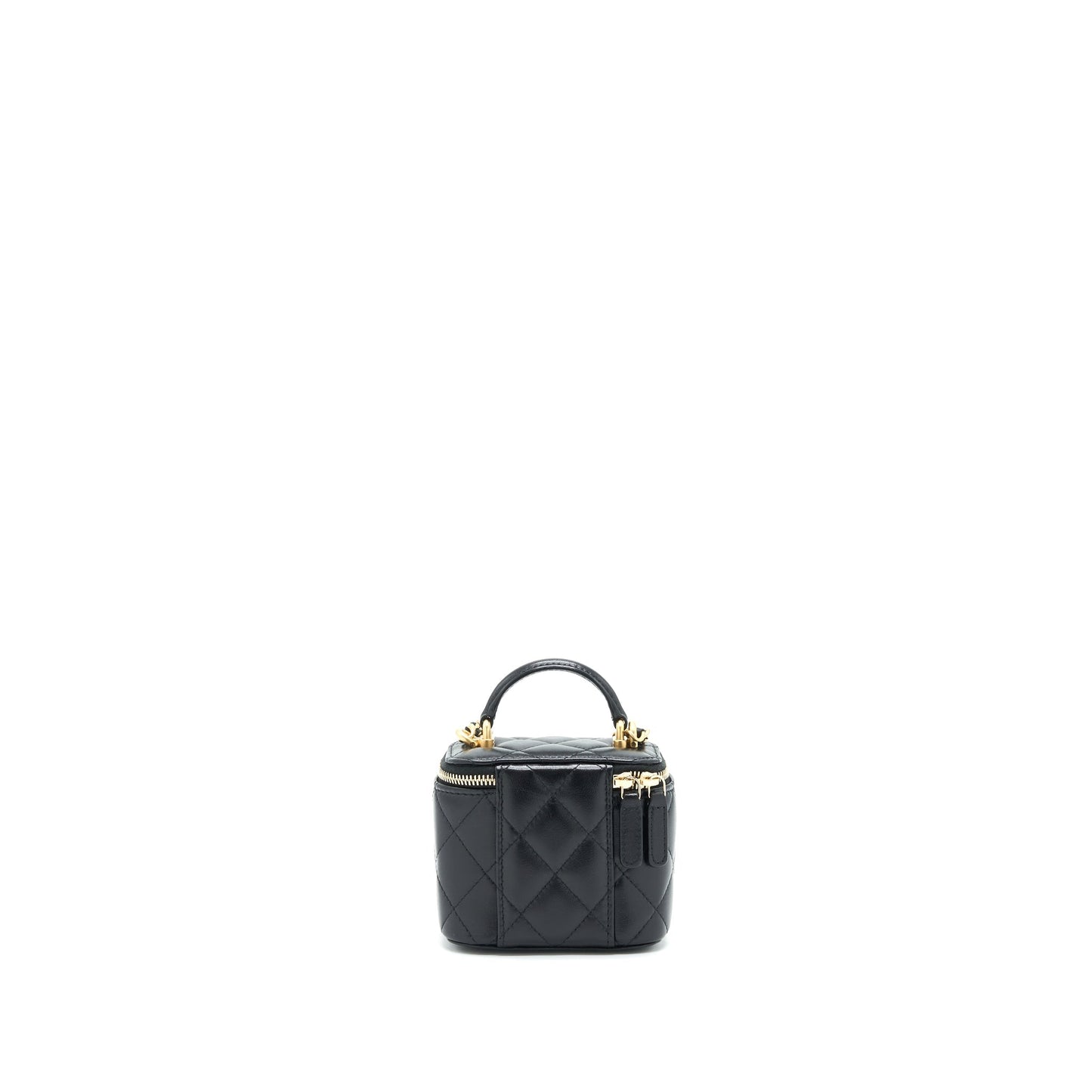 Chanel Handle Vanity Lambskin GHW Black Small Handbag