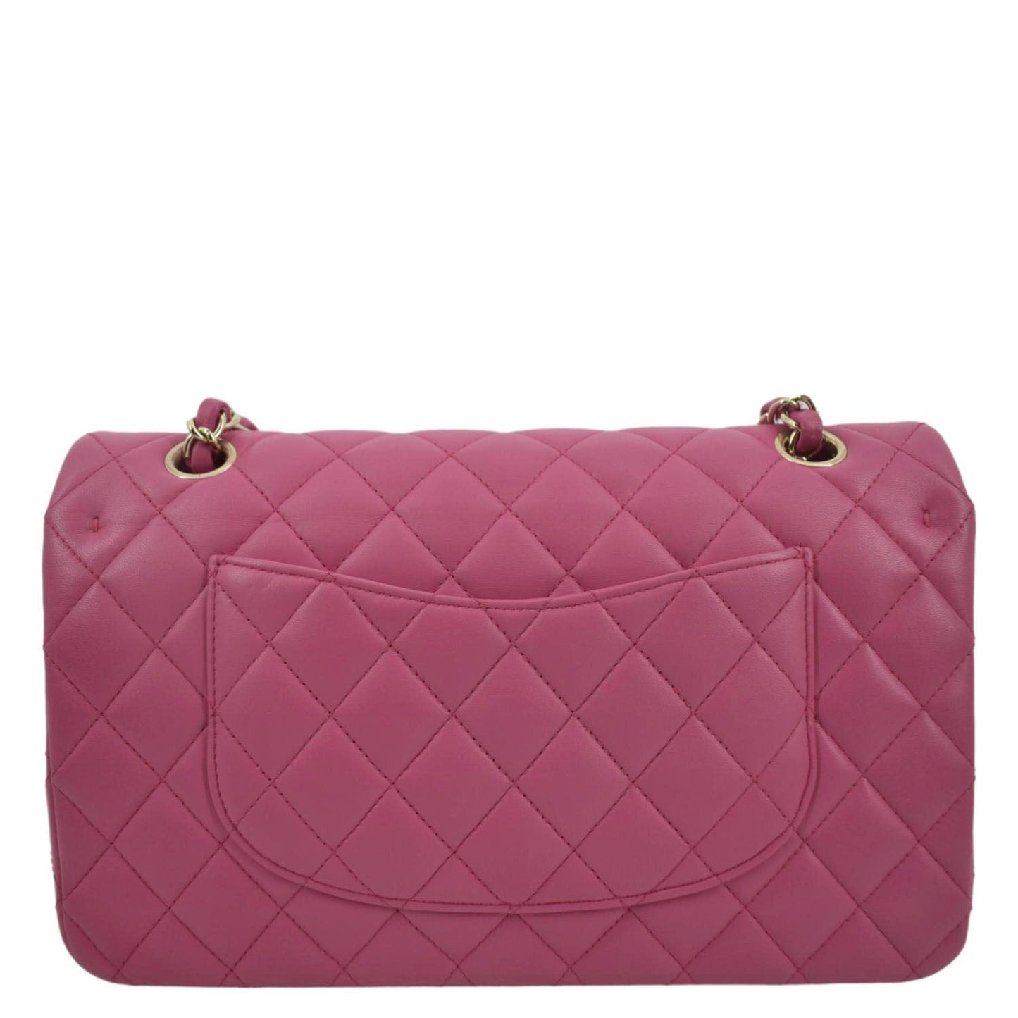 Chanel Classic Double Flap Quilted Leather Lambskin Pink Travel Bag