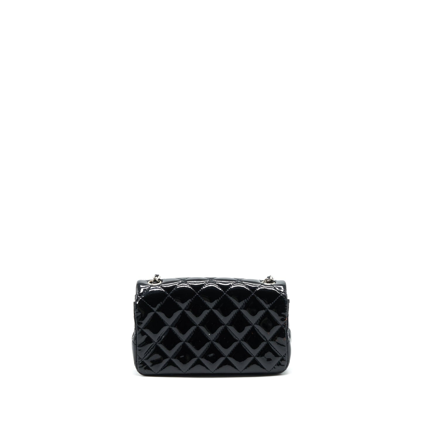 Chanel super Rectangular flap Patent SHW Black Shoulder Bag