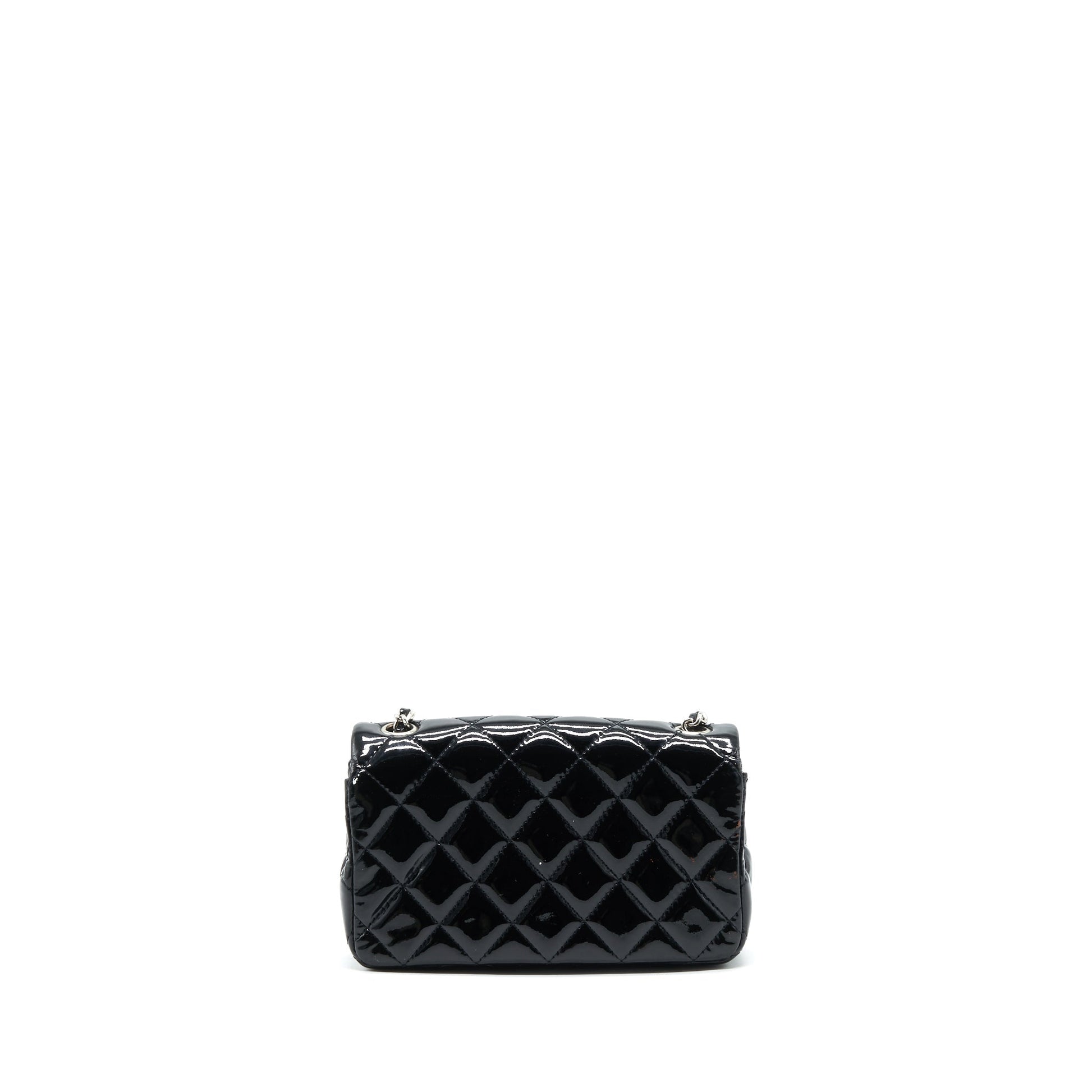 Chanel super Rectangular flap Patent SHW Black Shoulder Bag