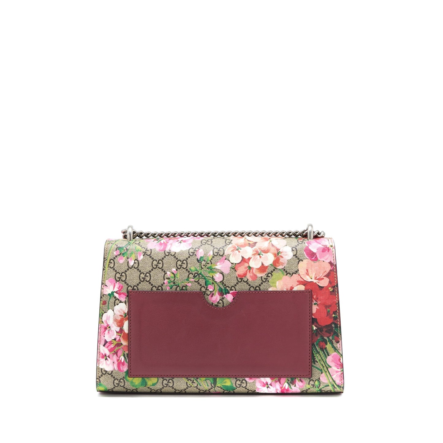 Gucci Padlock Shoulder Flower Printed Supreme Ruthenium Hardware Shoulder Bag