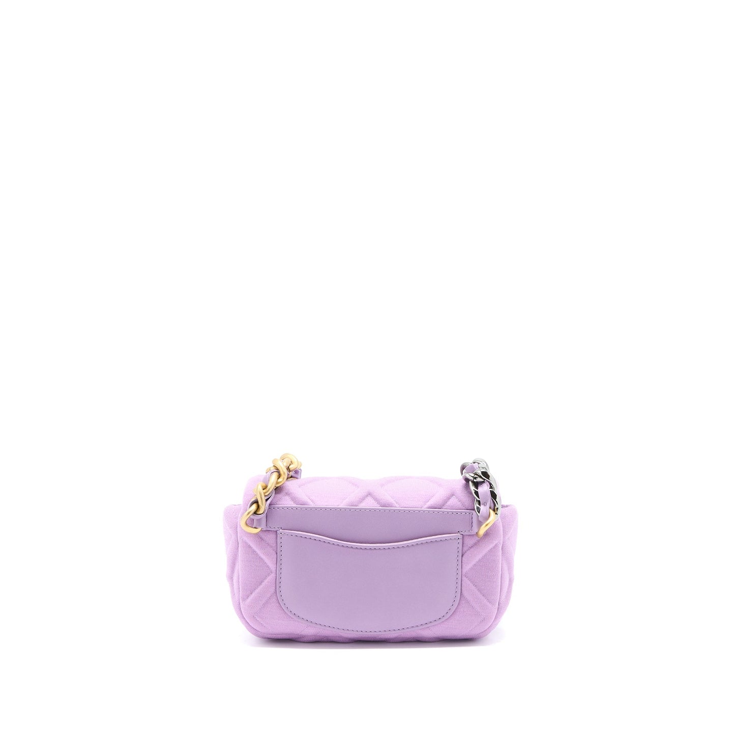 Chanel 19 Waist Quilted Jersey Lambskin Light Multicolour Handbag
