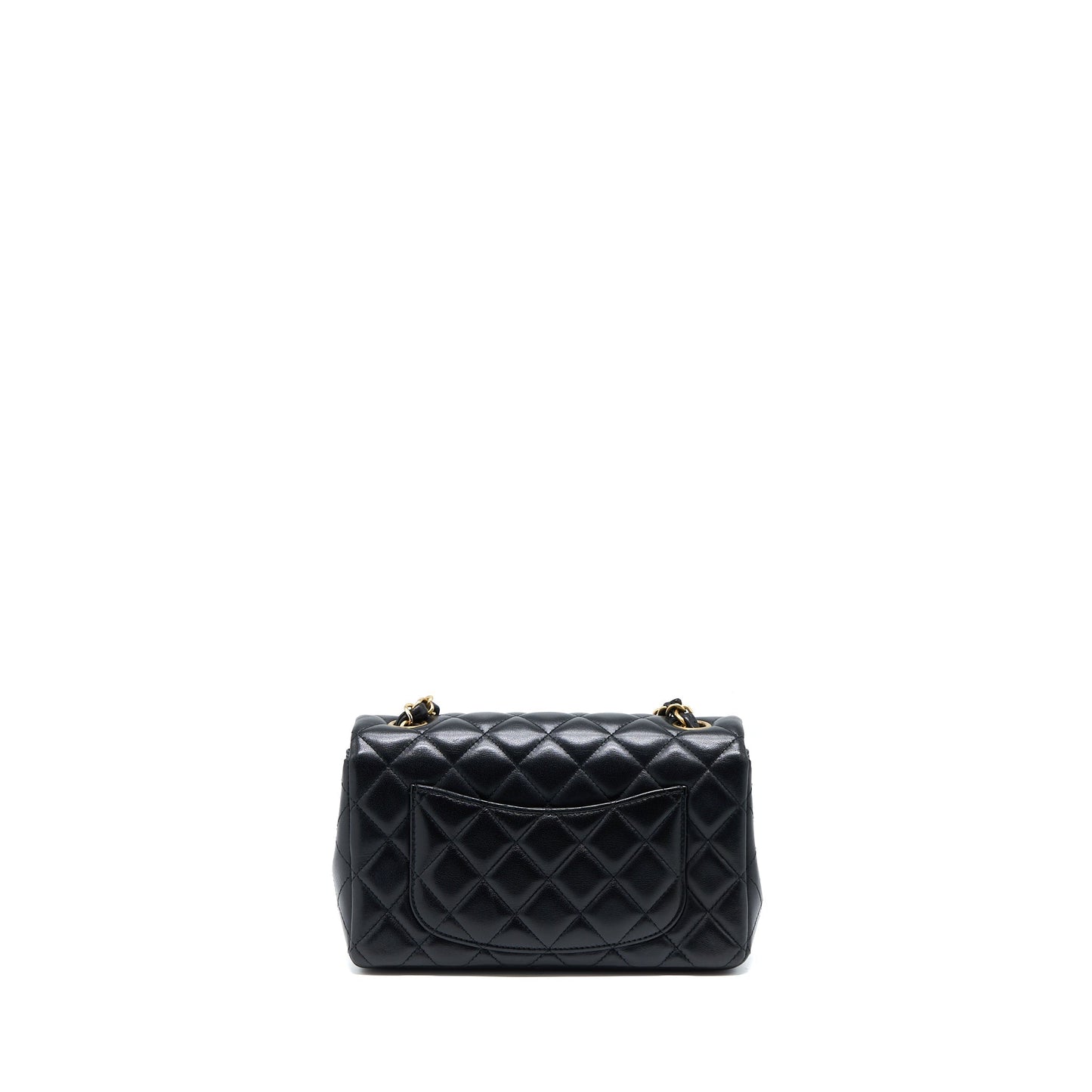 Chanel Rectangular Flap Lambskin GHW Black Shoulder Bag Ghw 1