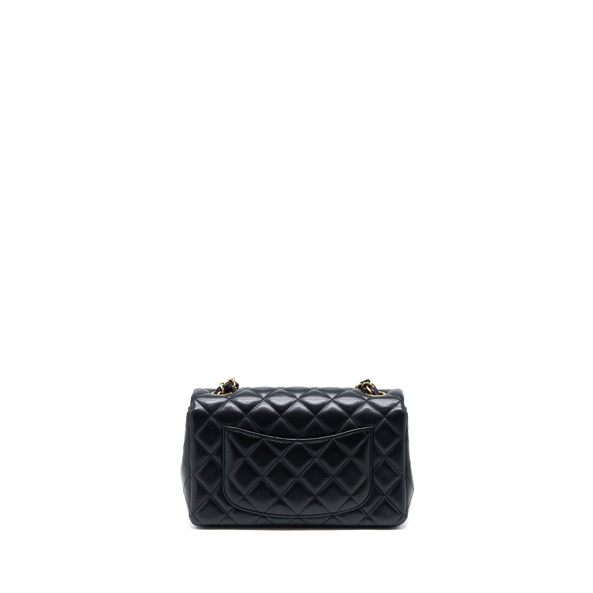 Chanel Rectangular Flap Lambskin GHW Black Shoulder Bag Ghw 1