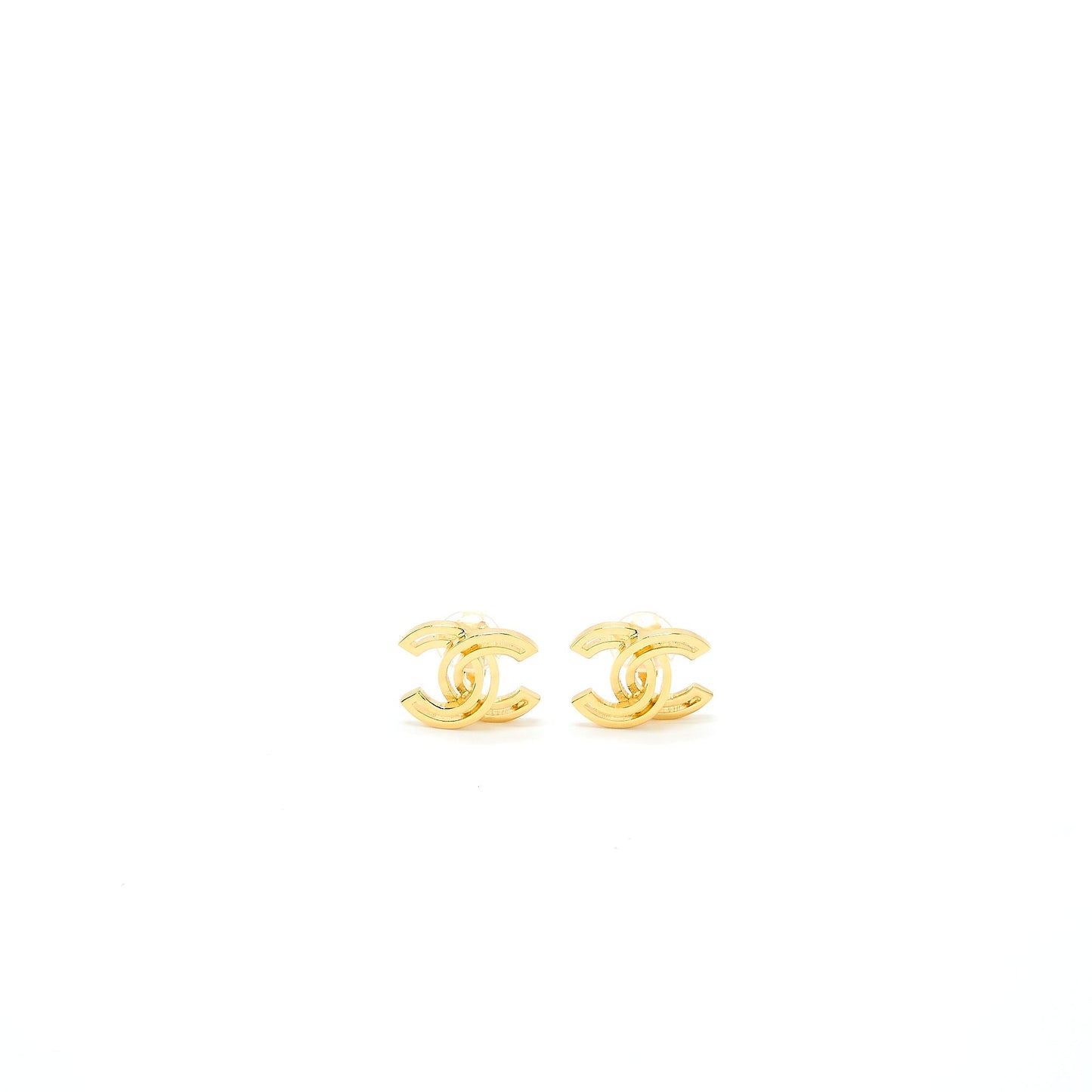 Chanel CC Logo Ear Clip Tone Gold Handbag