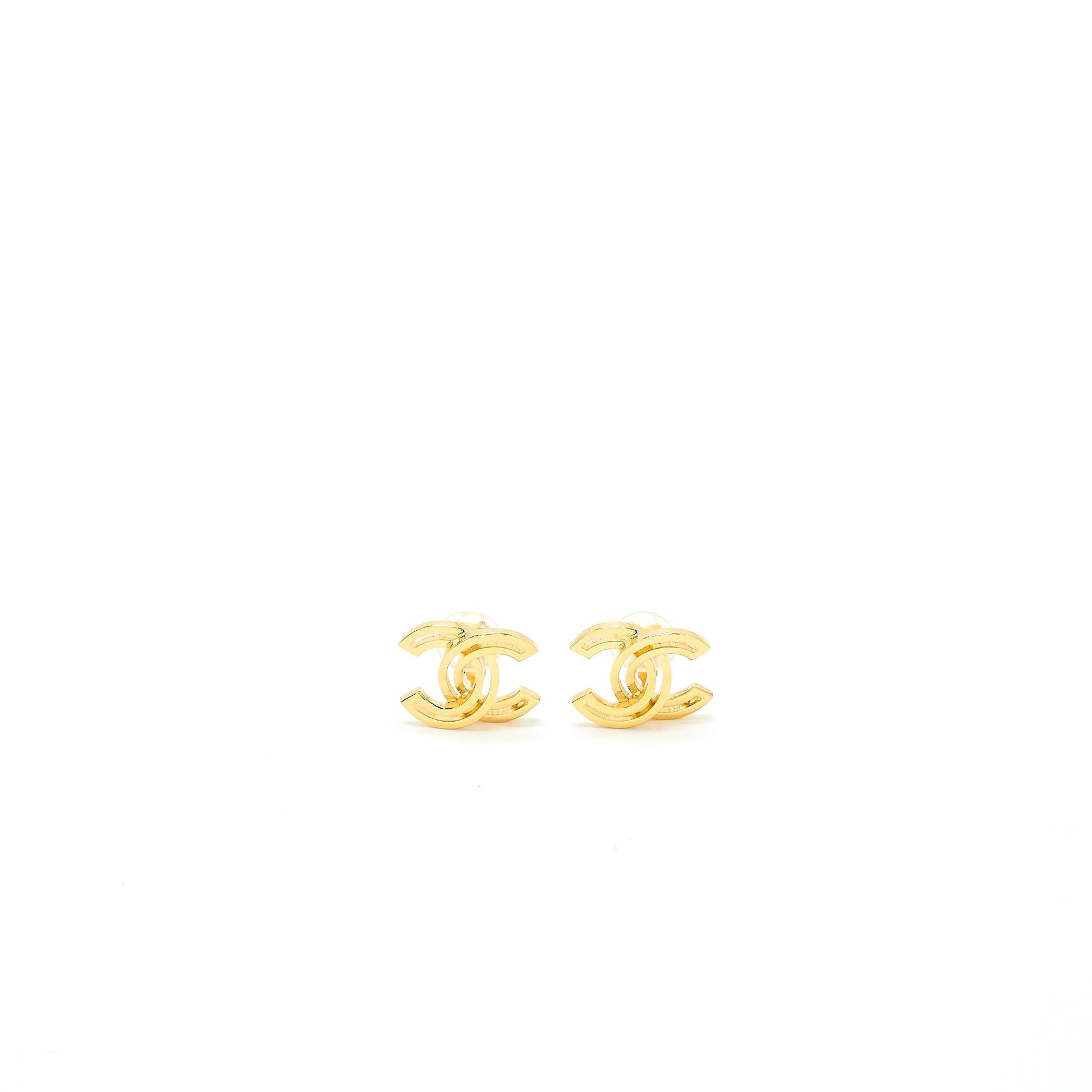Chanel CC Logo Ear Clip Tone Gold Handbag