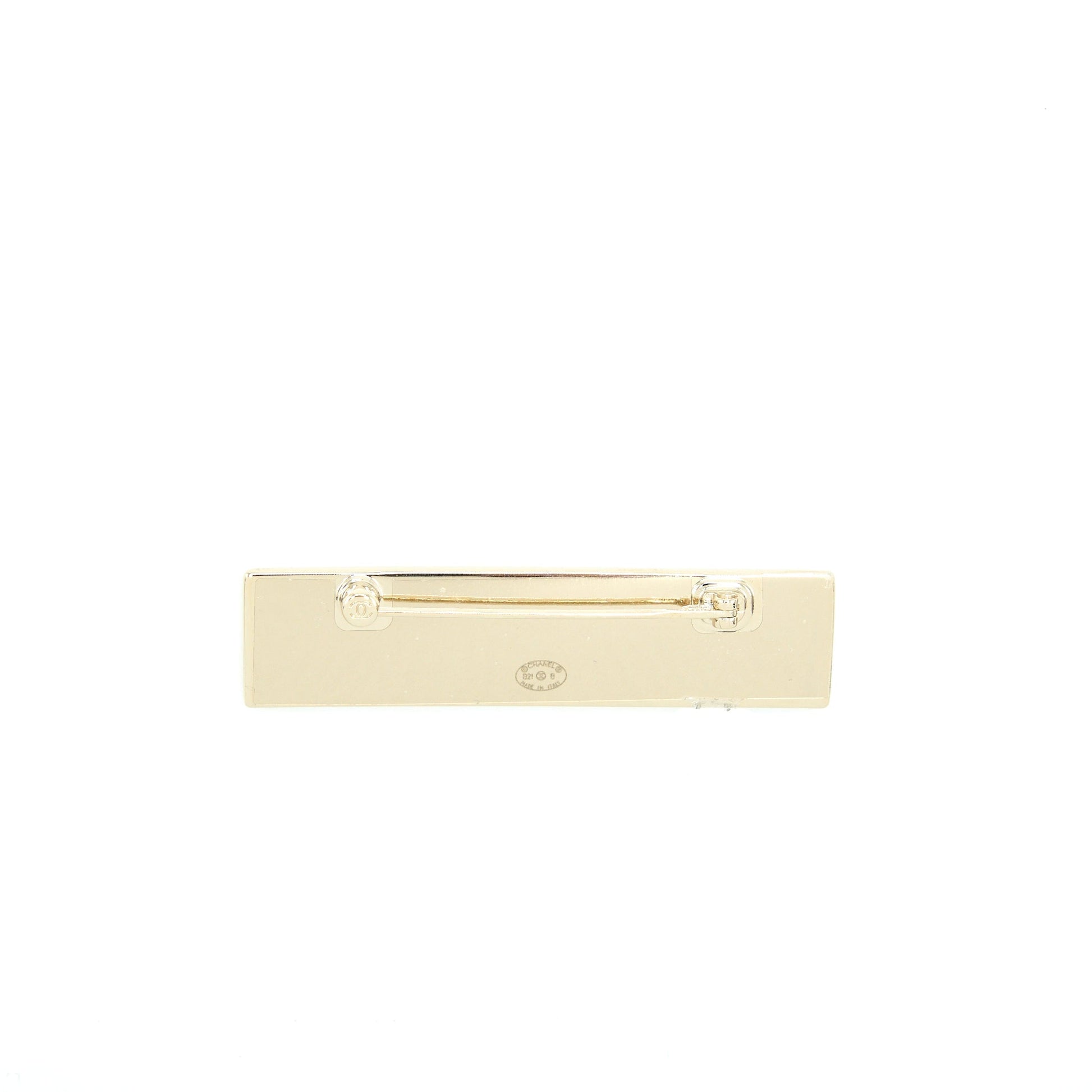 Chanel Letter Brooch Light Tone Gold Handbag