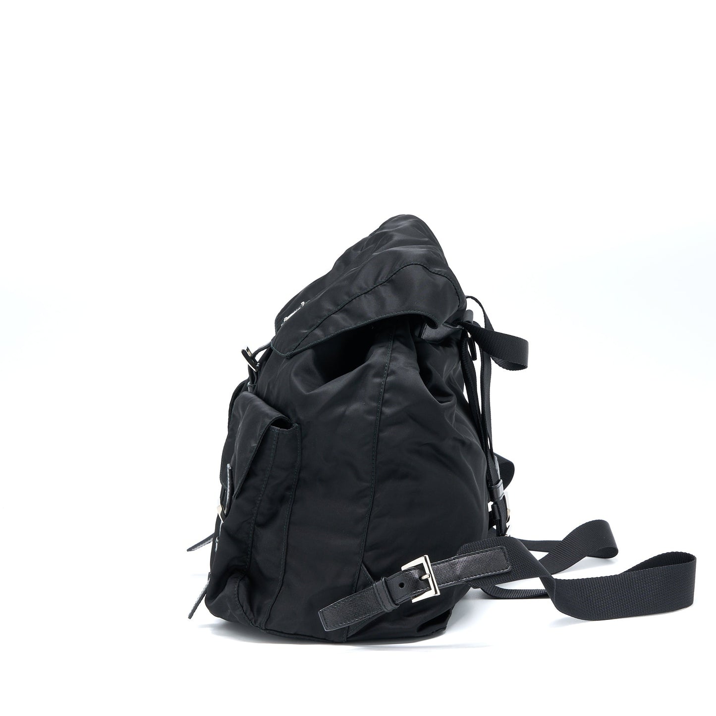 Prada Re Backpack Handbag Nylon Black