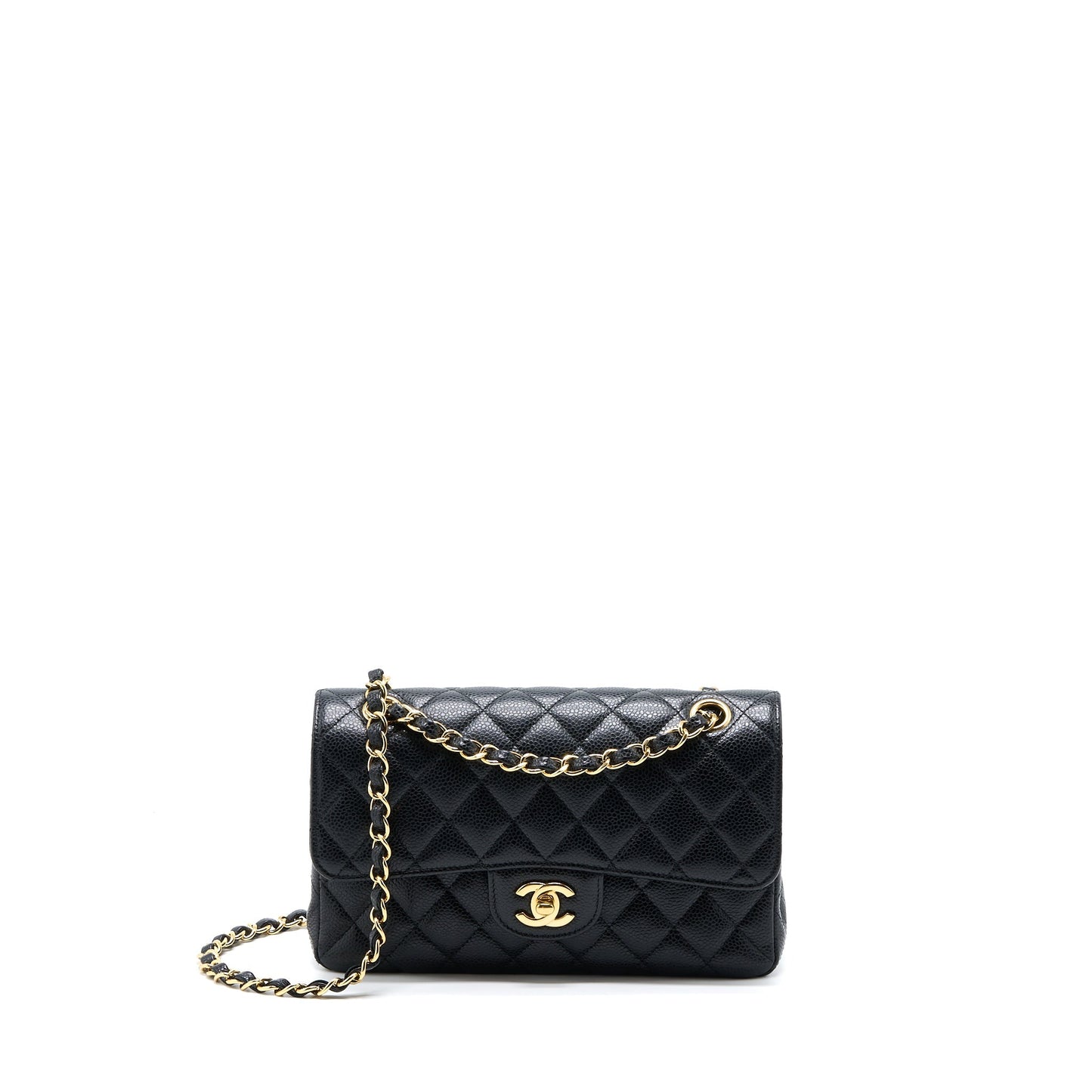 Chanel Classic Double Flap Caviar GHW Black Small Shoulder Bag Ghw 1