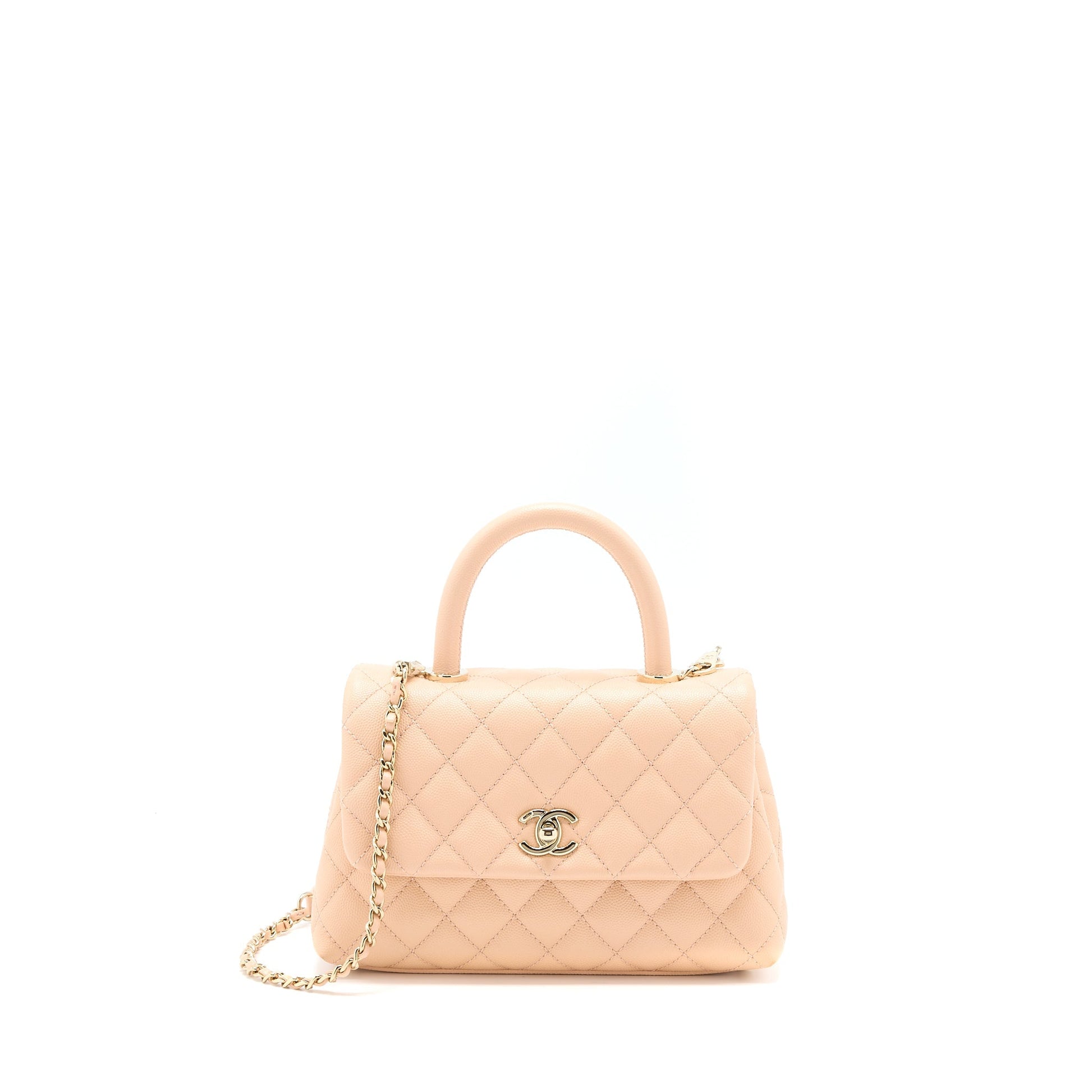 Chanel Coco Handle Caviar Light LGHW Pink Small Handbag