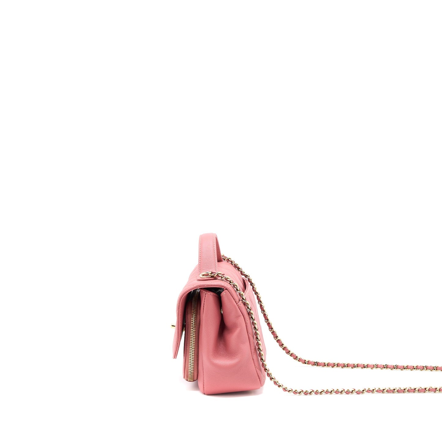 Chanel Business Affinity Caviar LGHW Pink Small Handbag