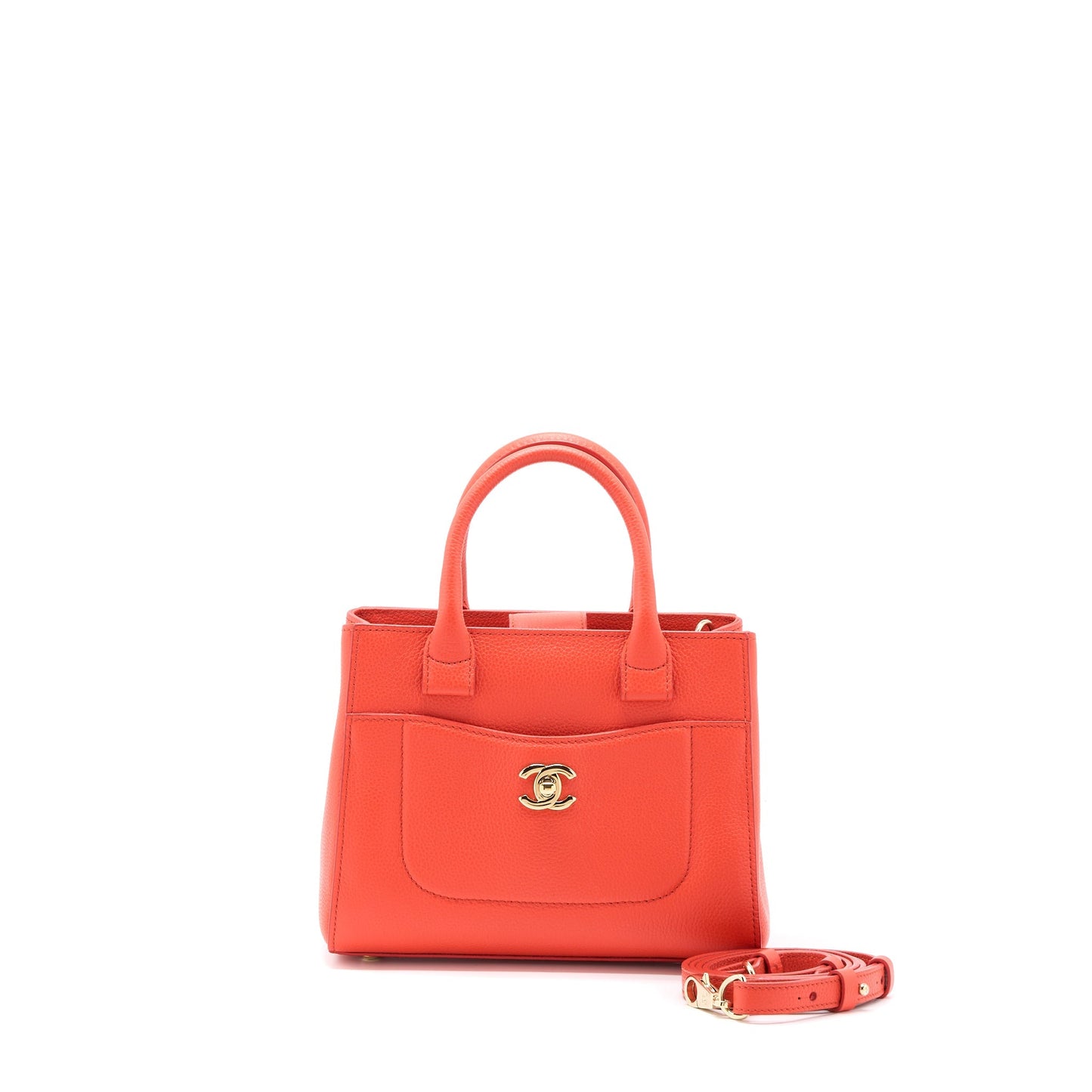 Chanel Neo Executive Calfskin GHW Red Tote Bag