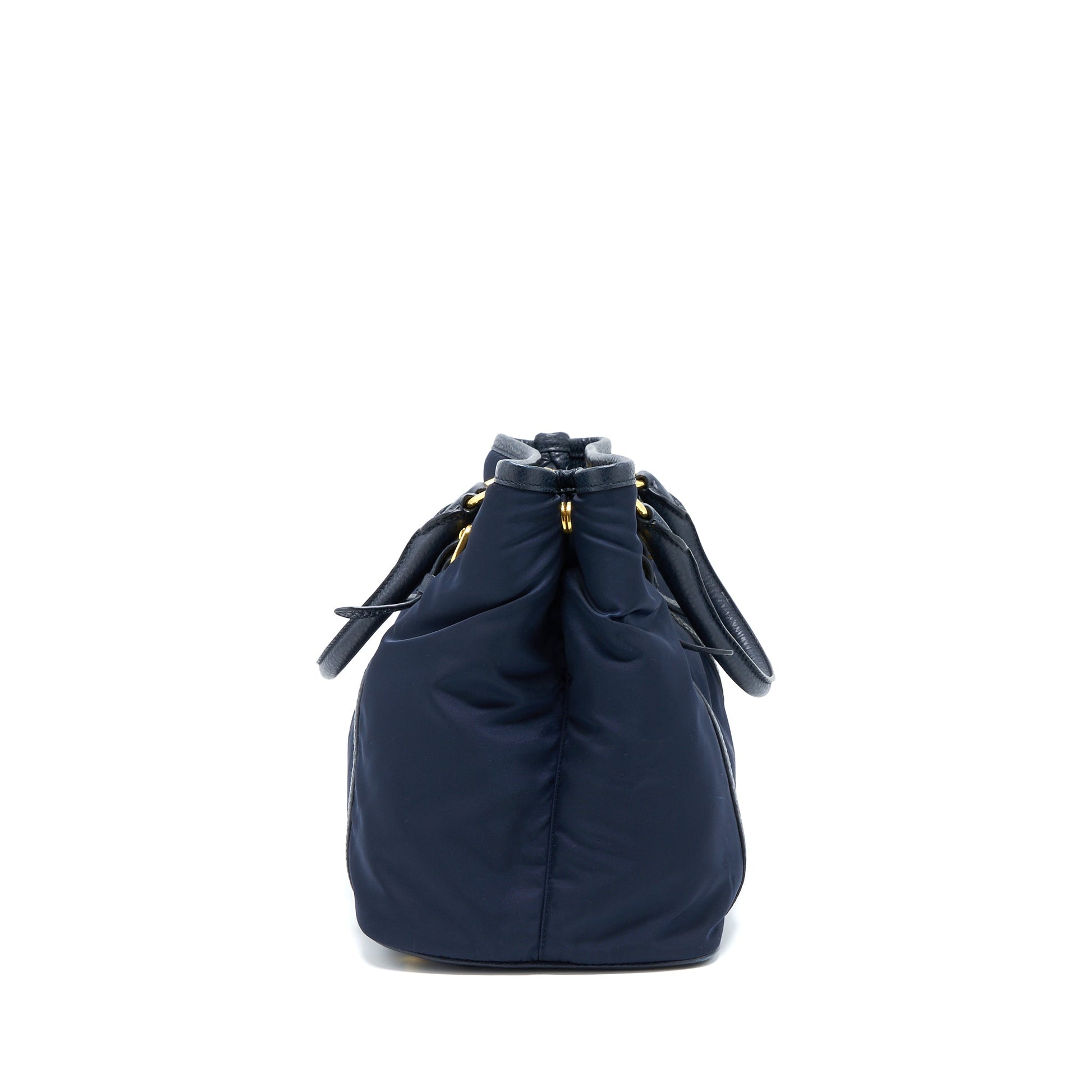 Prada Tessuto Tote Purse Dark Handbag Nylon Blue Tote Bag