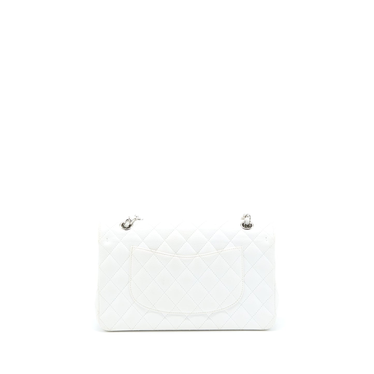 Chanel Classic Flap Caviar SHW White Handbag