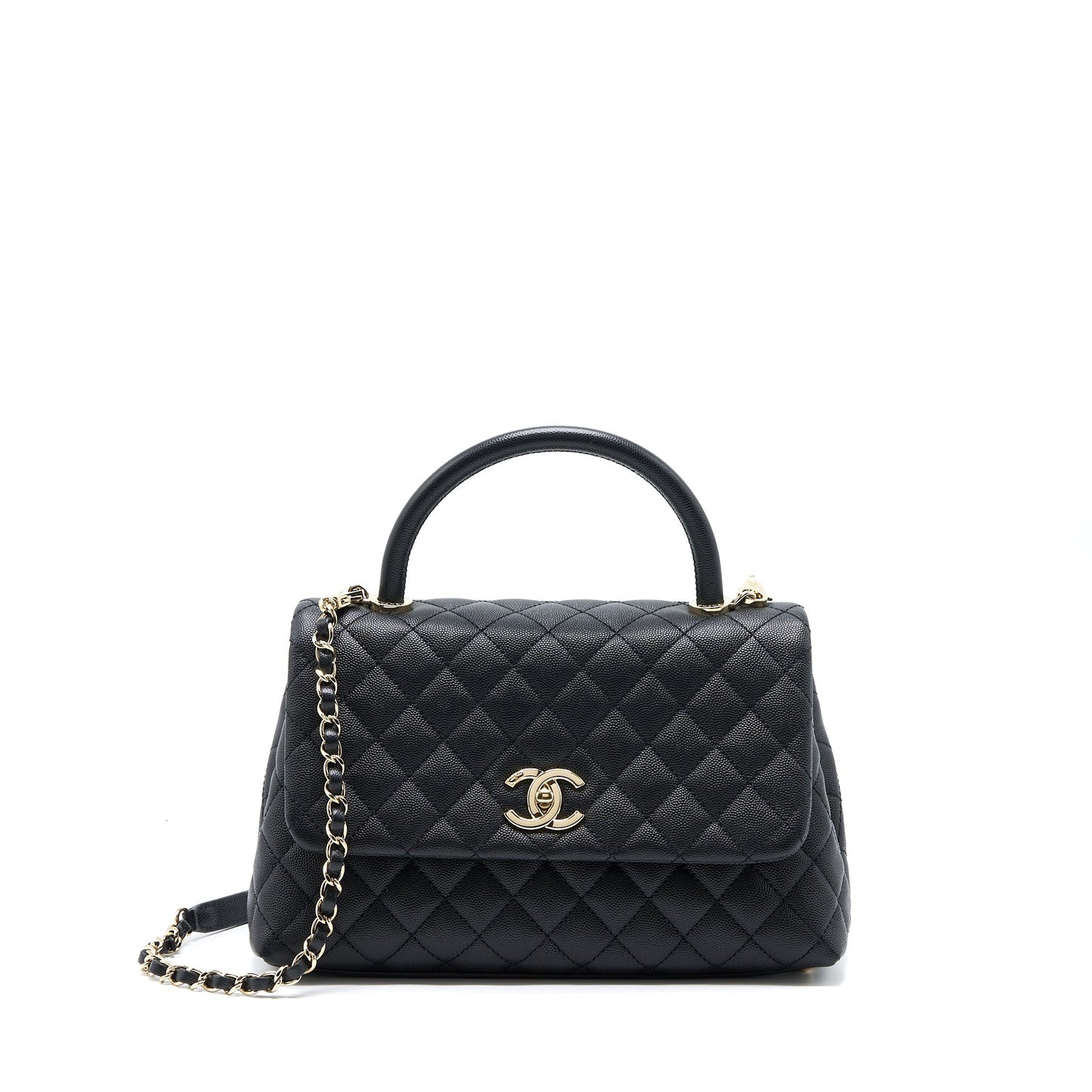 Chanel Coco Handle Caviar LGHW Black Handbag Lghw 1