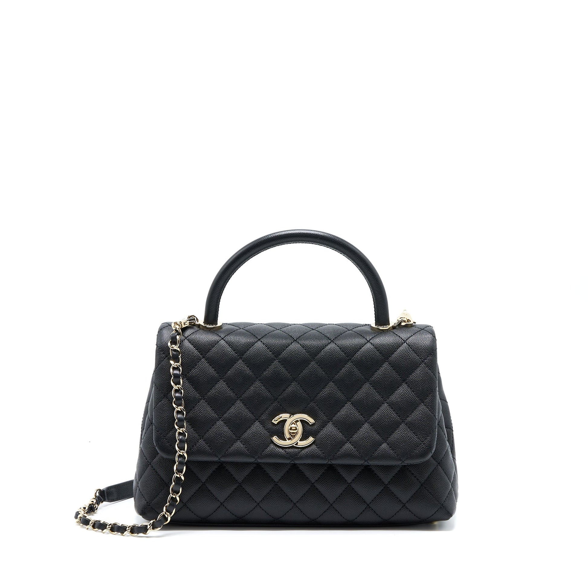Chanel Coco Handle Caviar LGHW Black Handbag Lghw 1