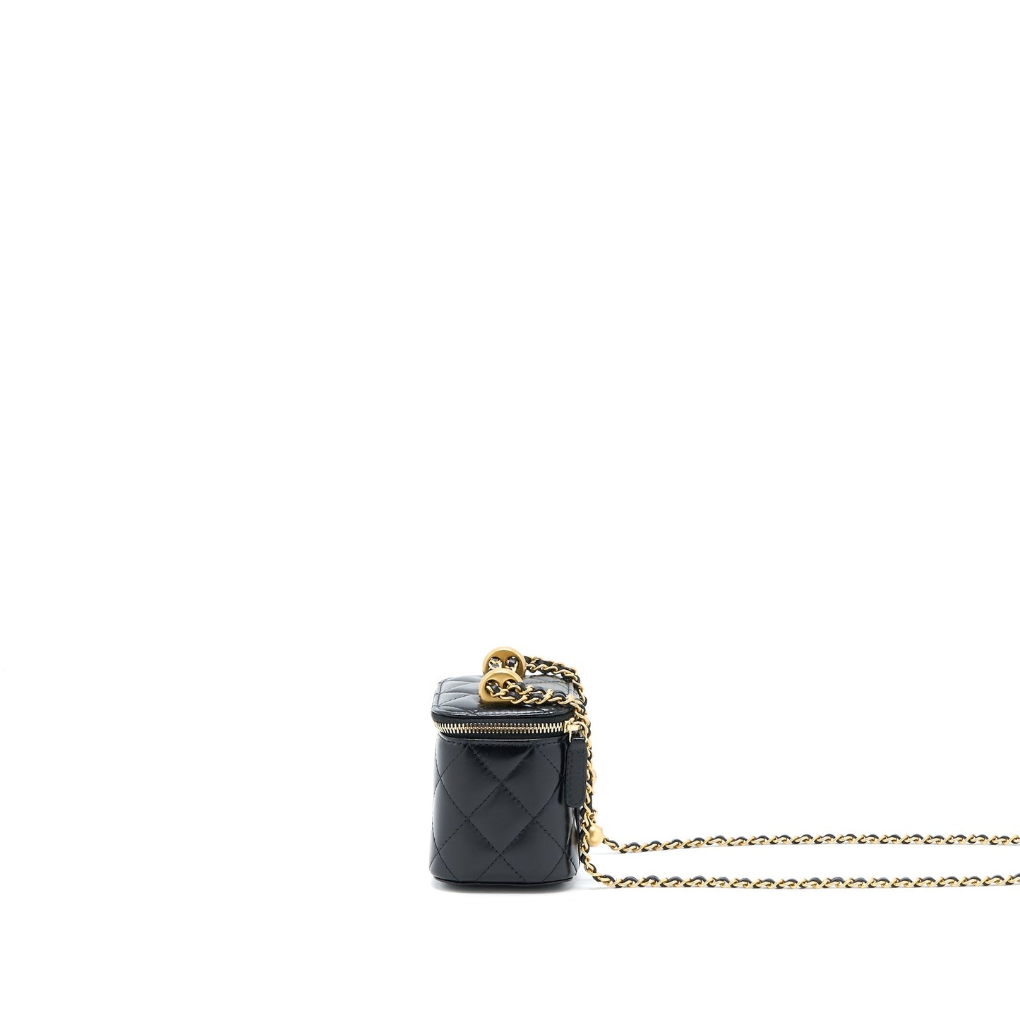 Chanel 21A Crush Vanity Calfskin Brushed GHW Black Gold Mini Bag Ghw 1