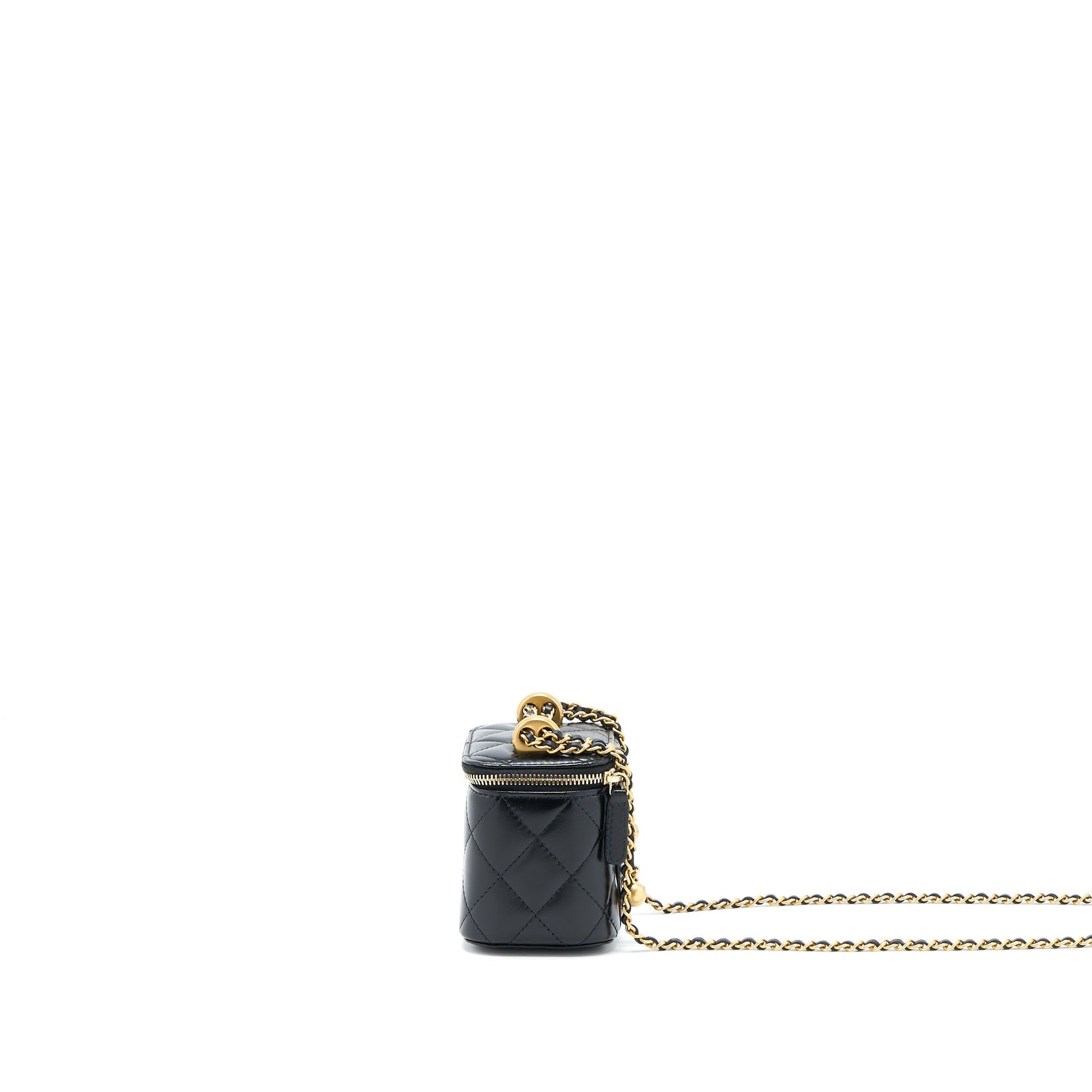 Chanel 21A Crush Vanity Calfskin Brushed GHW Black Gold Mini Bag Ghw 1