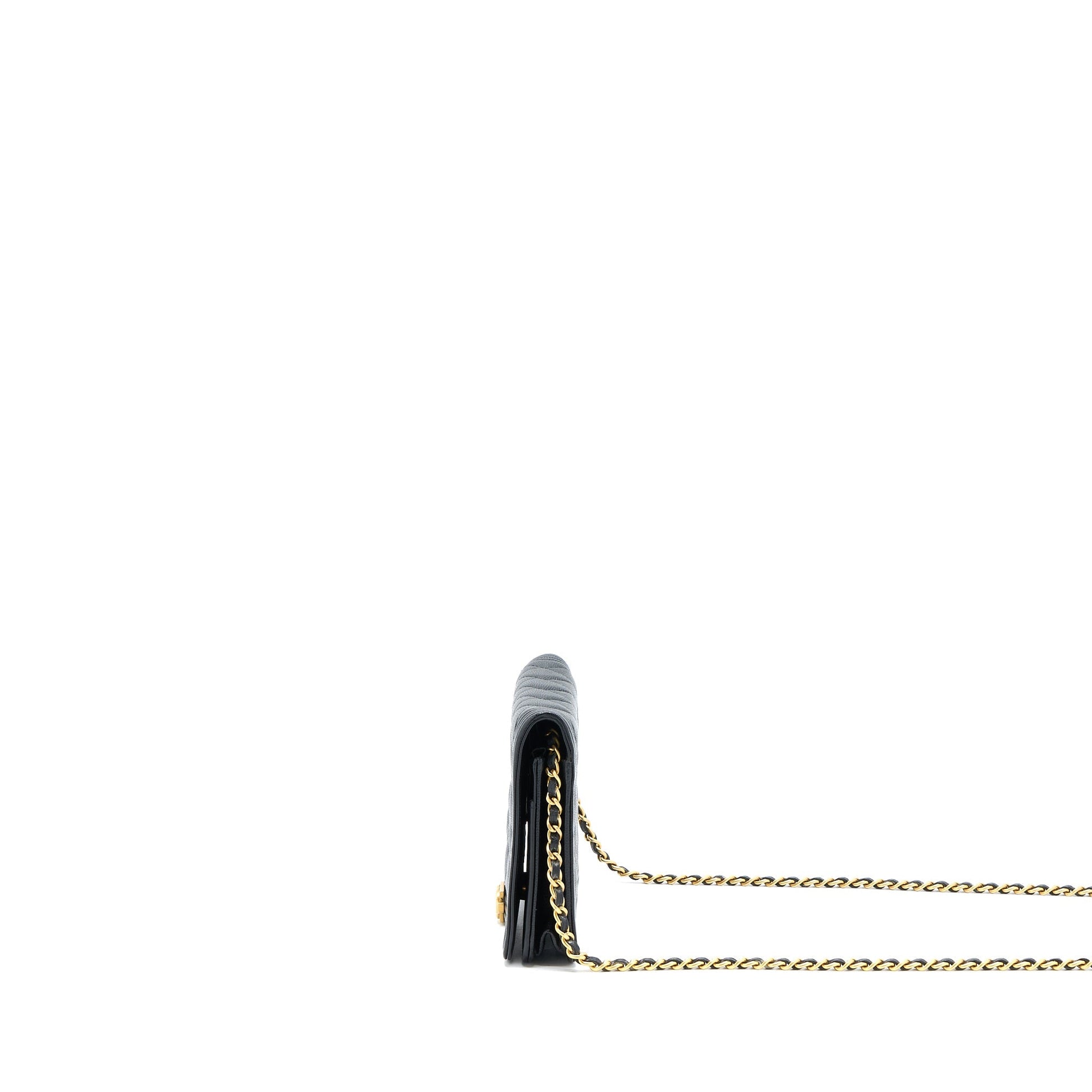 Chanel Classic Boy On Caviar GHW Black Wallet Case
