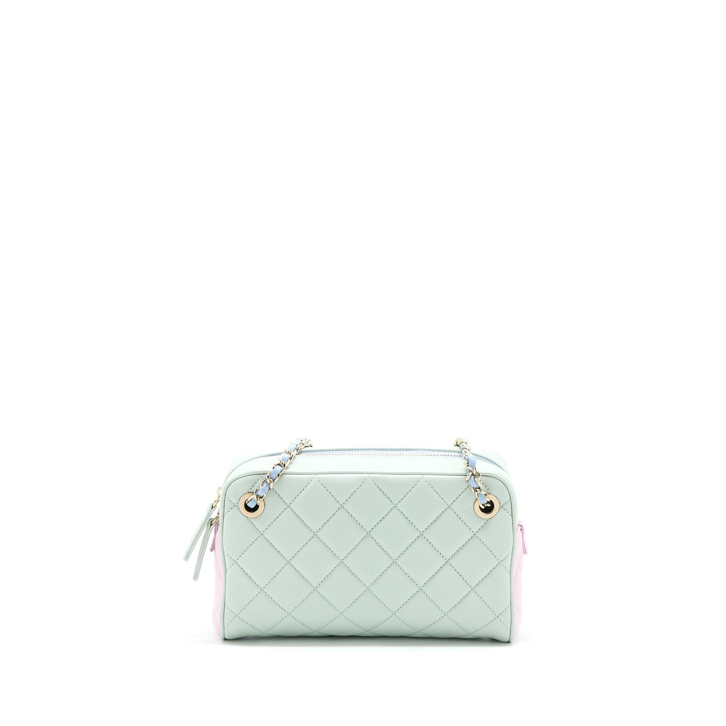 Chanel Camera Tricolour Goatskin LGHW Blue Green Pink Small Handbag