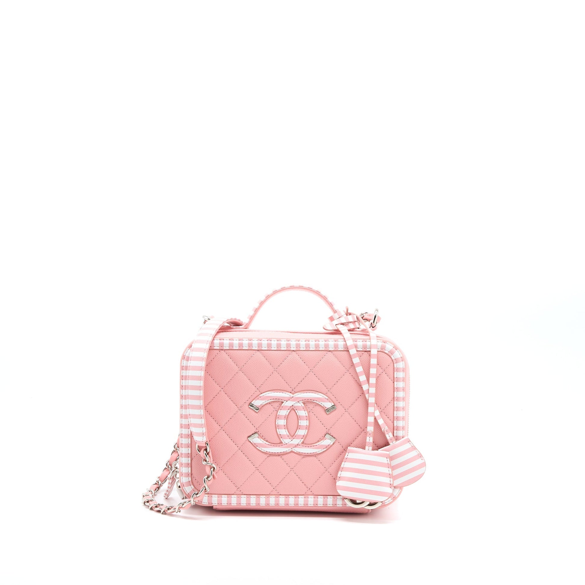 Chanel Filigree Vanity Caviar SHW Multicolour Pink Handbag