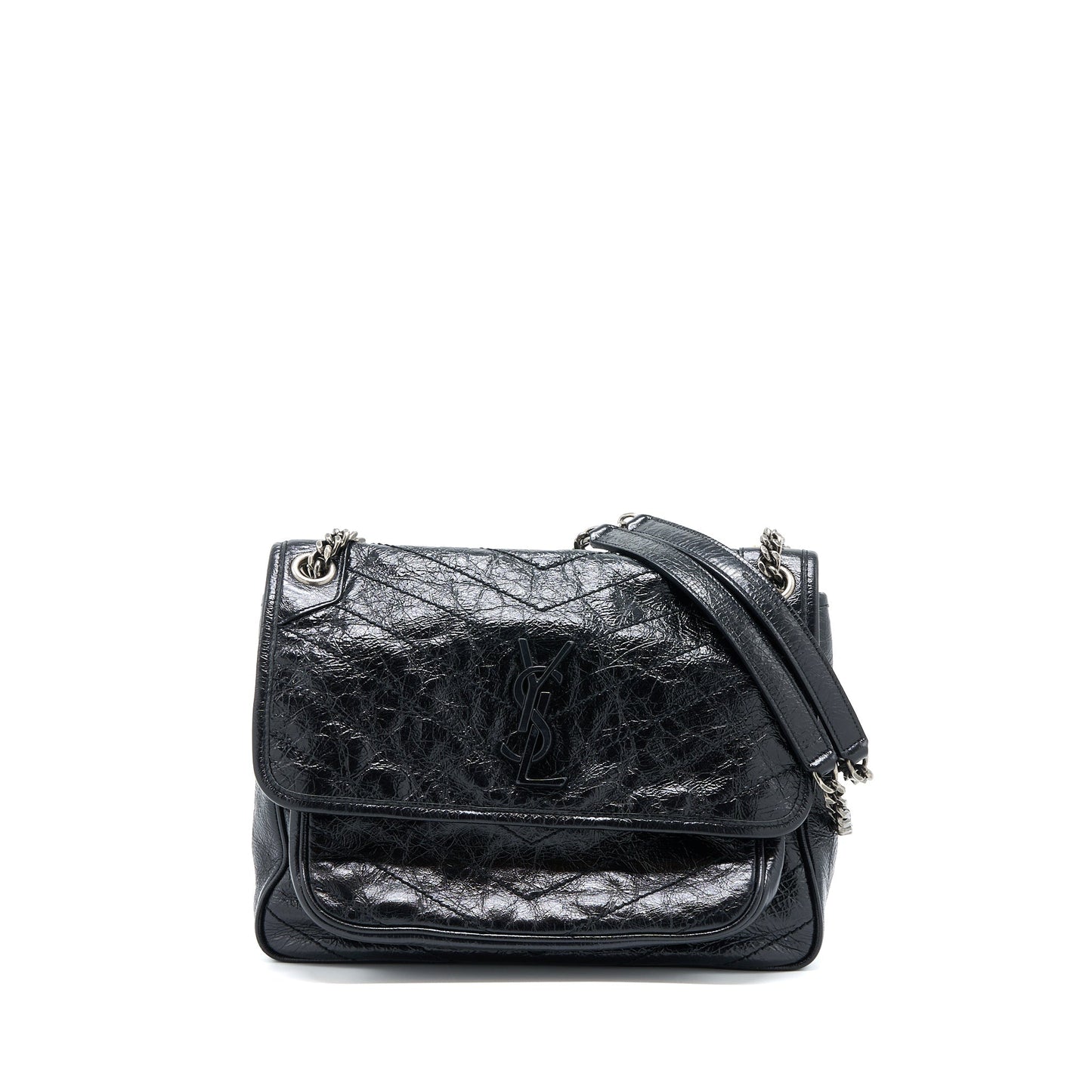 YSL Saint Laurent Saint Laurent Niki Aged Calfskin With And Black Travel Bag