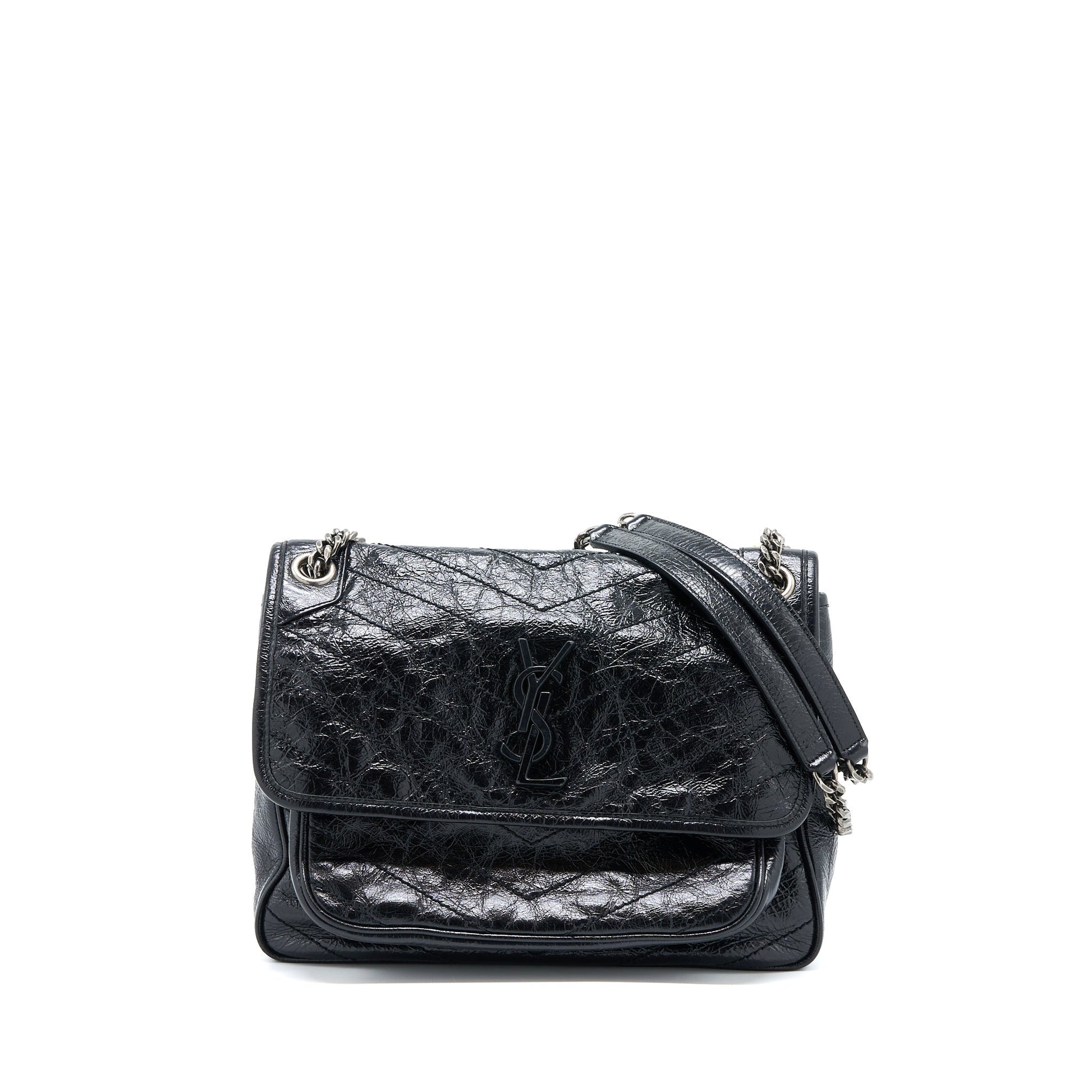 YSL Saint Laurent Saint Laurent Niki Aged Calfskin With And Black Travel Bag