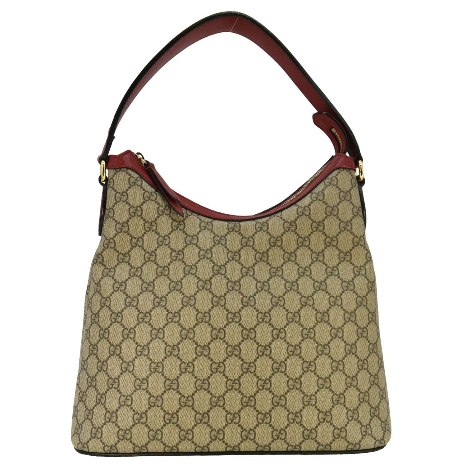 Gucci Linea Supreme Hobo Shoulder Bag Canvas Beige