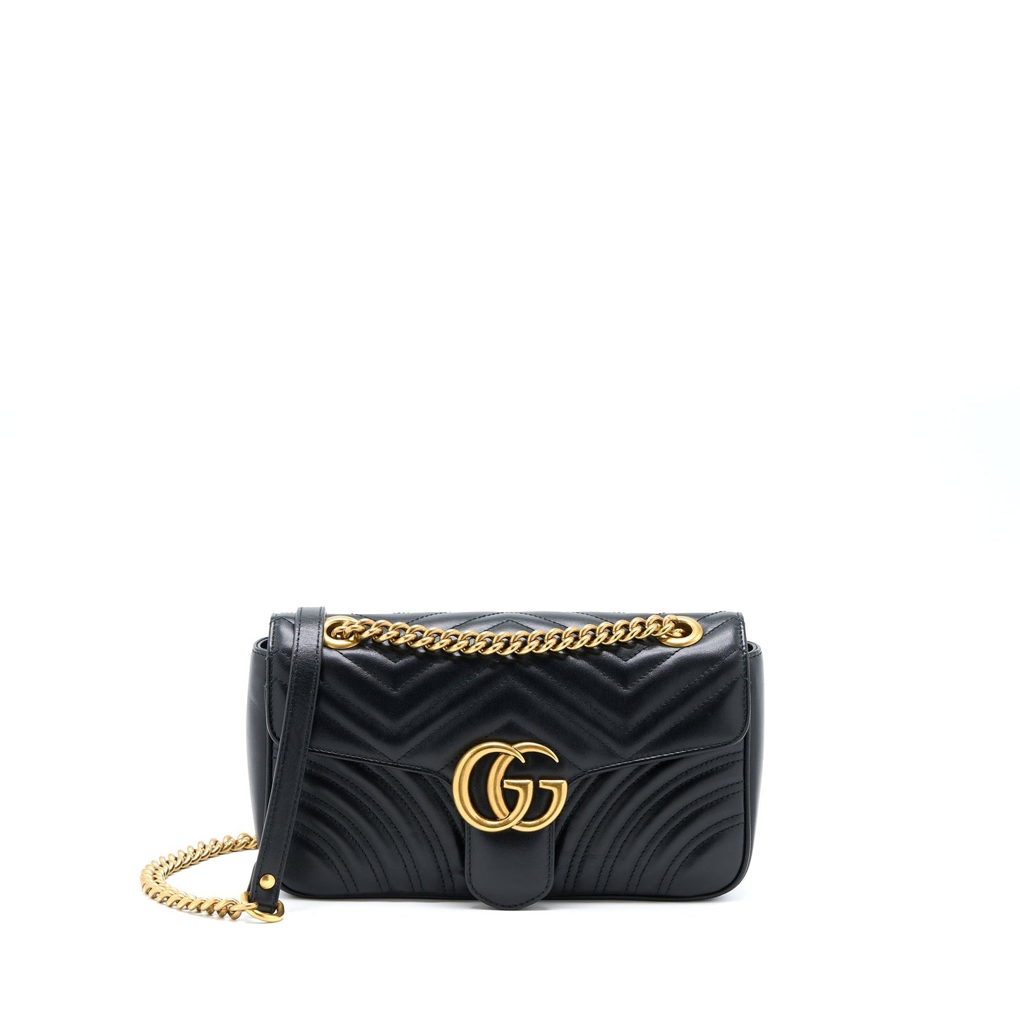 Gucci Marmont Shoulder Bag Matelasse Black Ghw 2