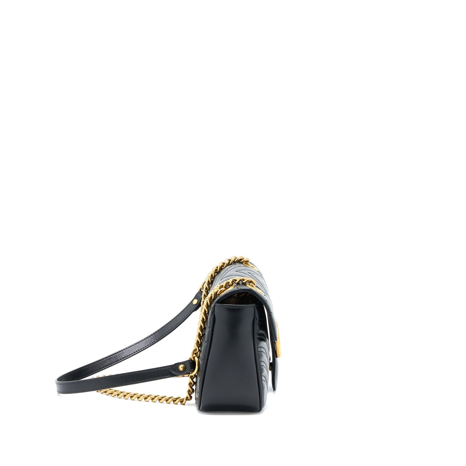 Gucci Marmont Shoulder Bag Matelasse Black Ghw 2
