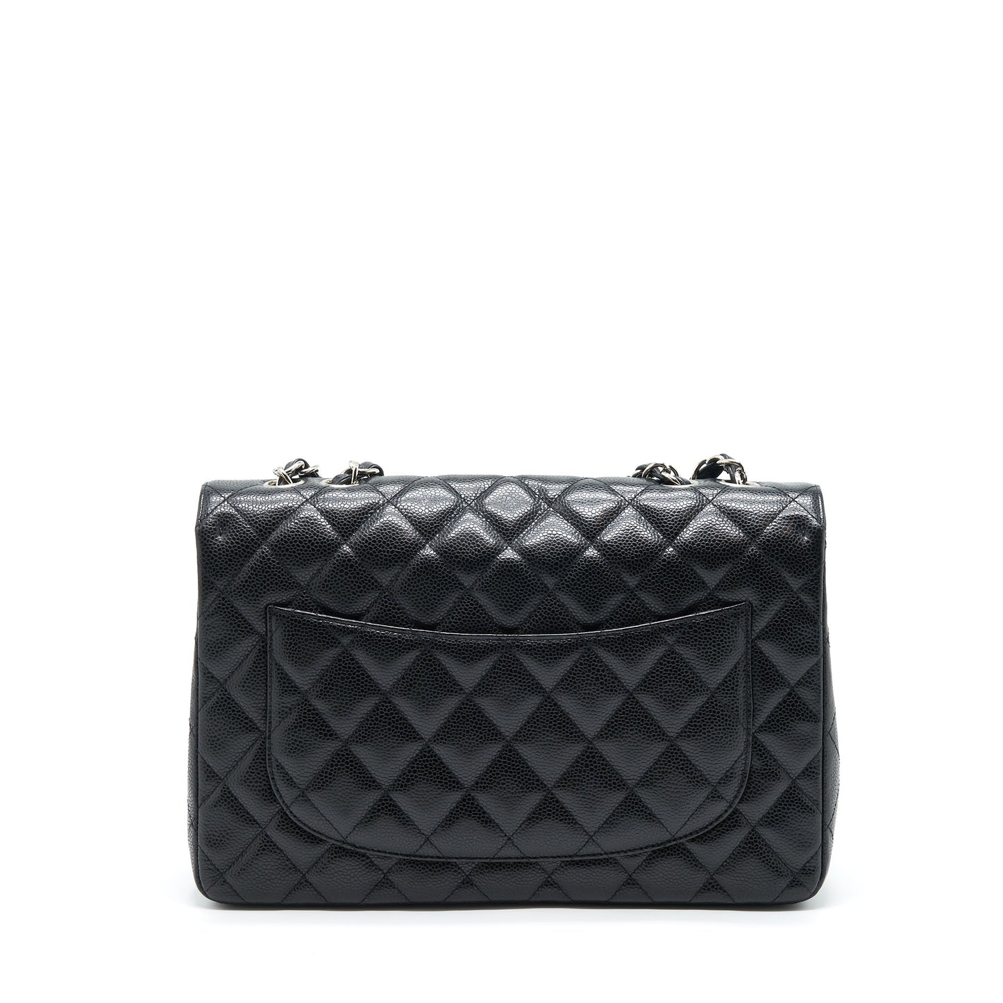 Chanel Jumbo Single Flap Caviar SHW Black Shoulder Bag