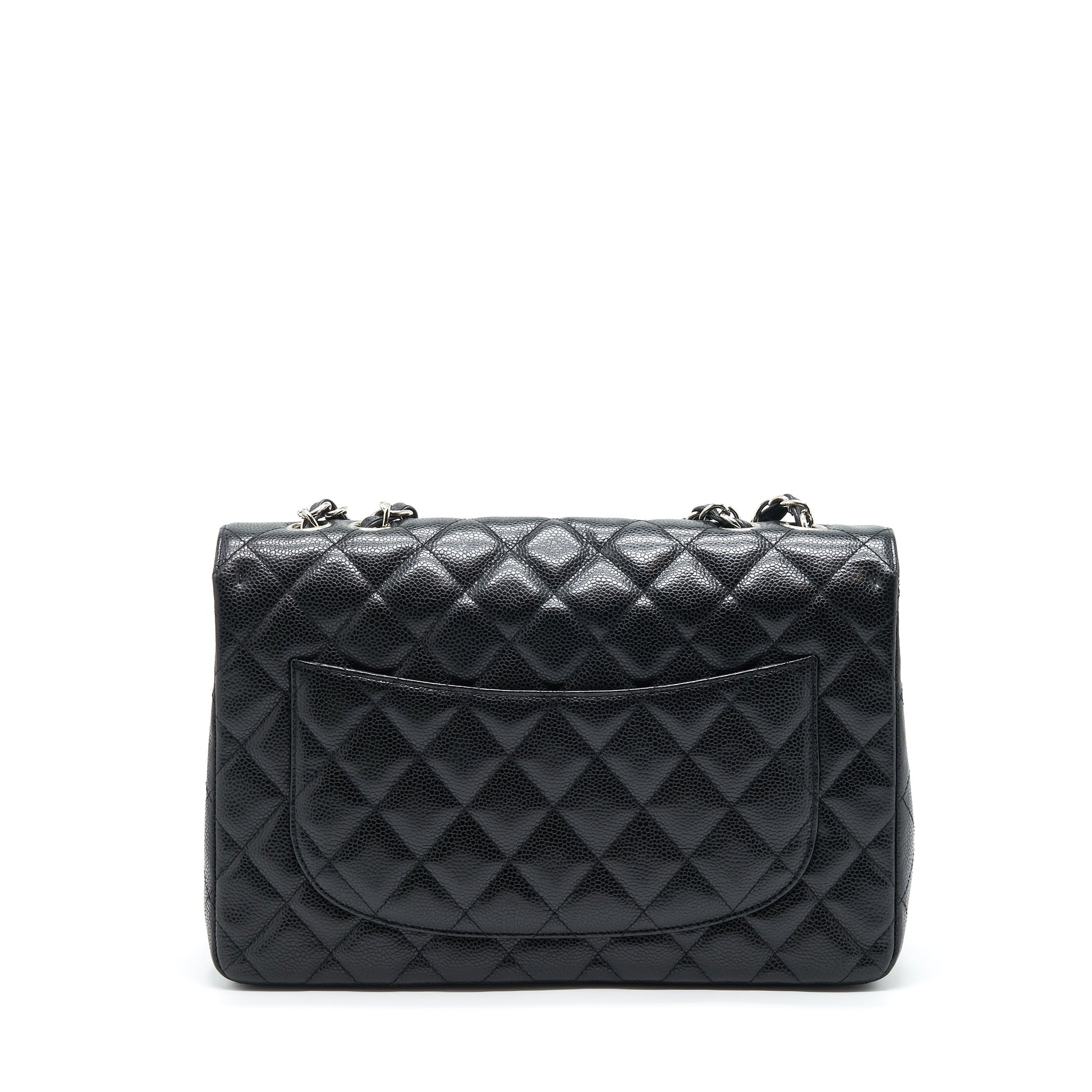 Chanel Jumbo Single Flap Caviar SHW Black Shoulder Bag